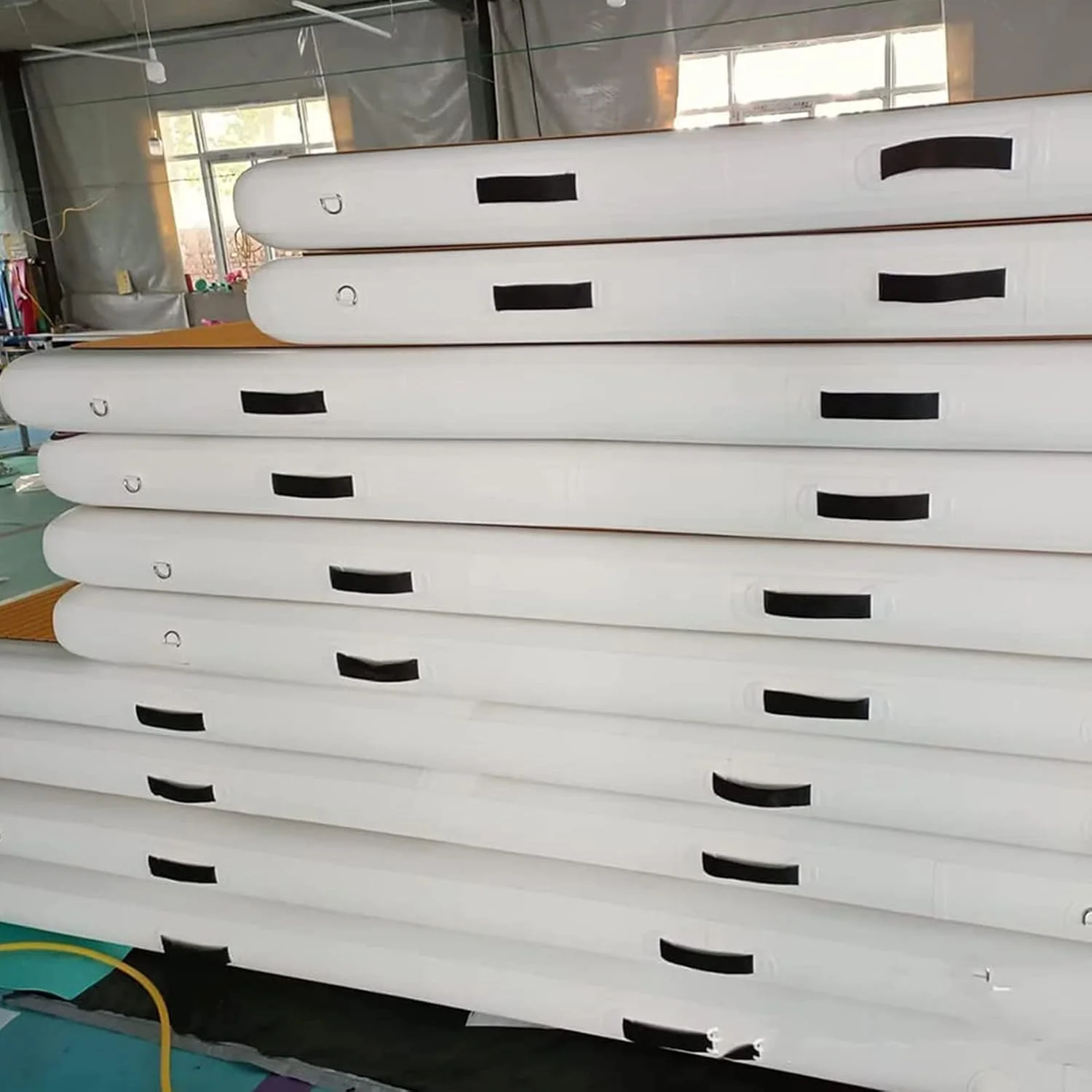 Water Inflatable Floating Island Boat Deck, Floating Lake Pier Floating Fishing Platform for Pool Beach Ocean Inflatable Dock