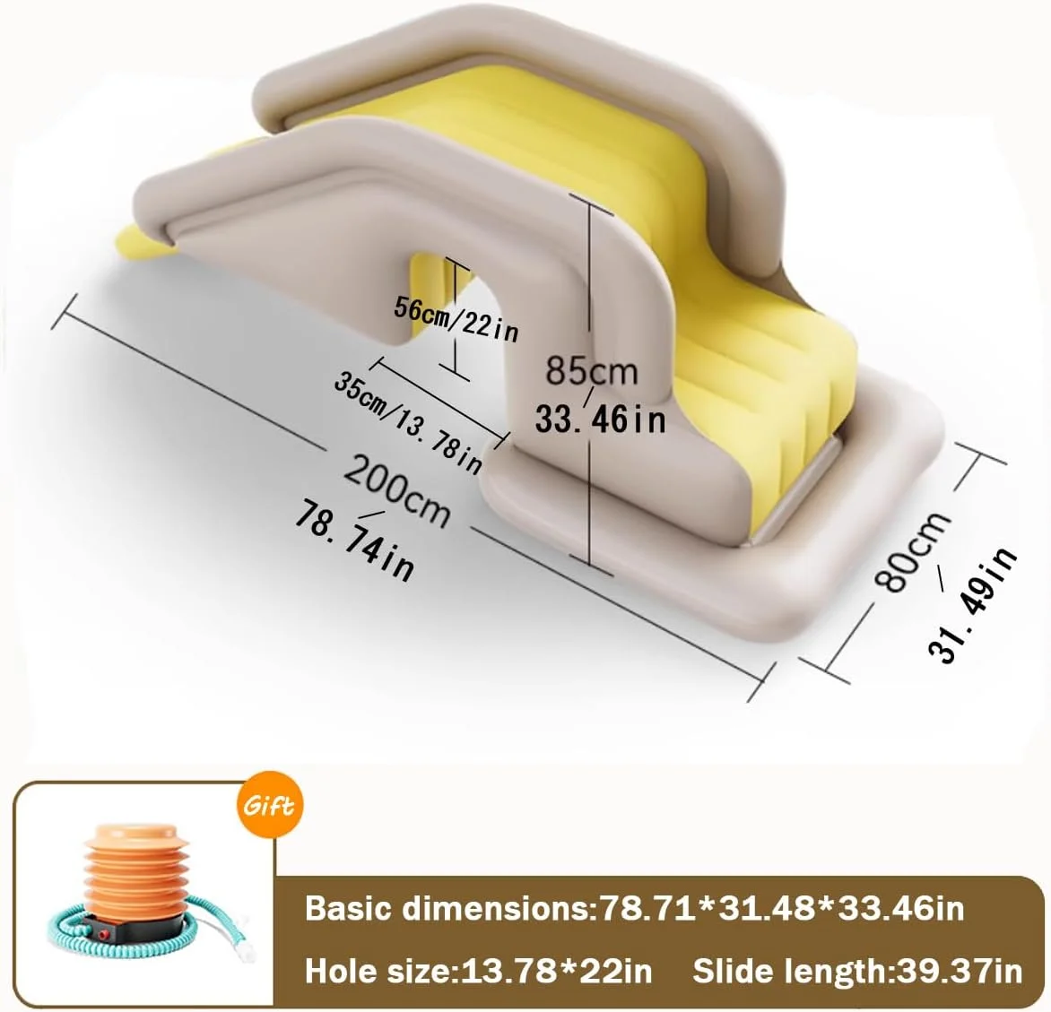 سرسره بادی استخر Houtclort، سرسره آبی بادی شنا، لوازم استخر شنا تابستانی سرسره جهانی نردبان ترامپولین حیاط خلوت