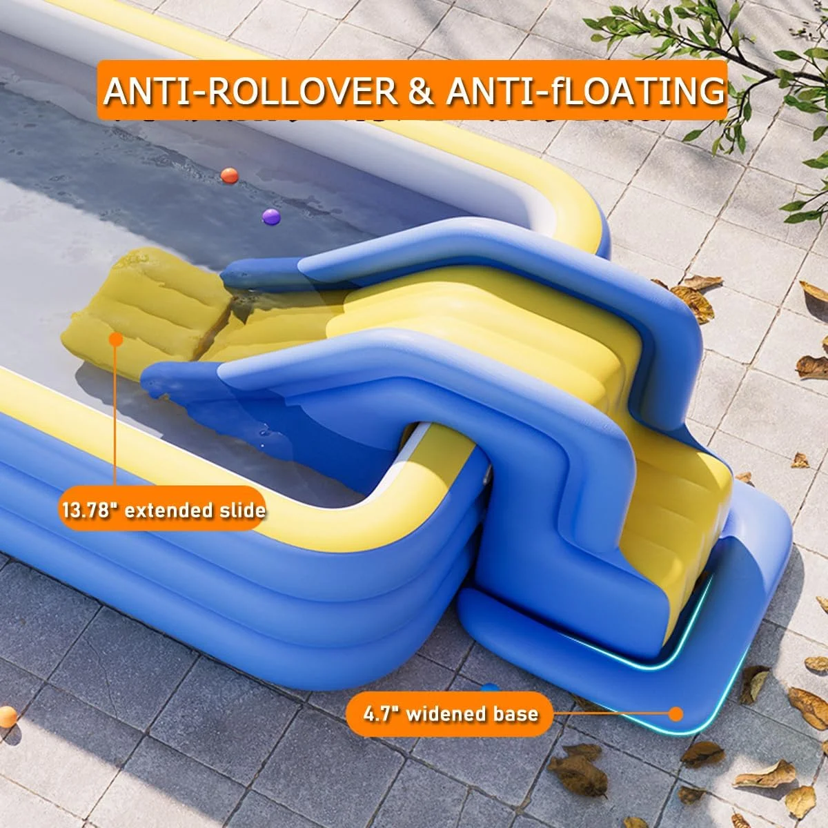 سرسره بادی استخر Houtclort، سرسره آبی بادی شنا، لوازم استخر شنا تابستانی سرسره جهانی نردبان ترامپولین حیاط خلوت