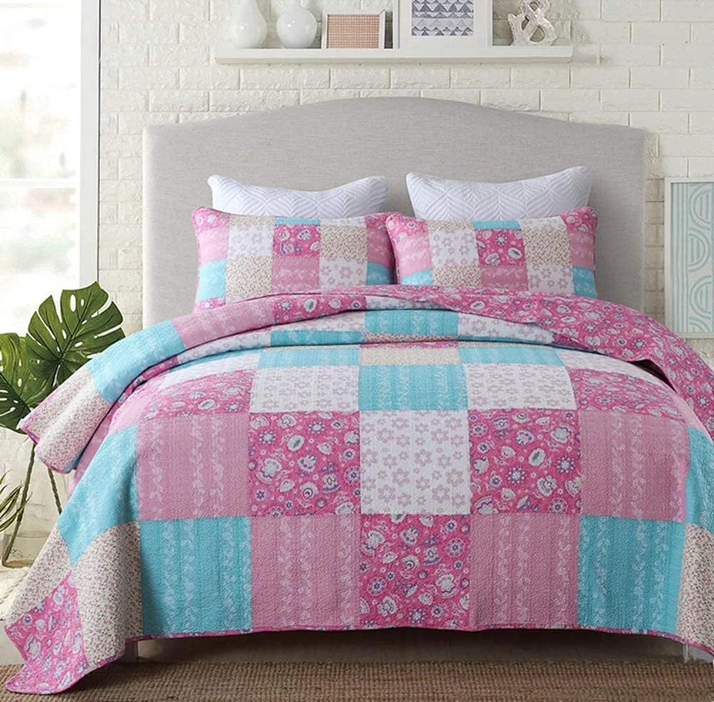 Quilted Bedspread King Size Bedspreads Cotton Double Patchwork Quilts Bedding Throws Set Comforter and Pillow Shams,C-230X250cm,B-king 230X250cm