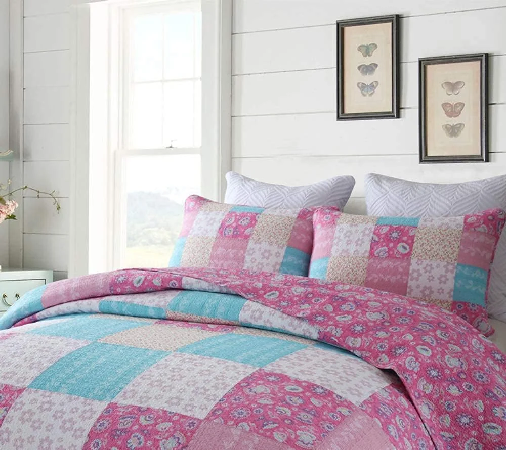 Quilted Bedspread King Size Bedspreads Cotton Double Patchwork Quilts Bedding Throws Set Comforter and Pillow Shams,C-230X250cm,B-king 230X250cm