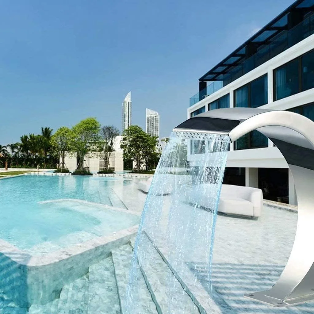 آبنمای استخر DSFSDG، آبشار استخر استیل ضد زنگ برای آبشارهای فضای باز باغ