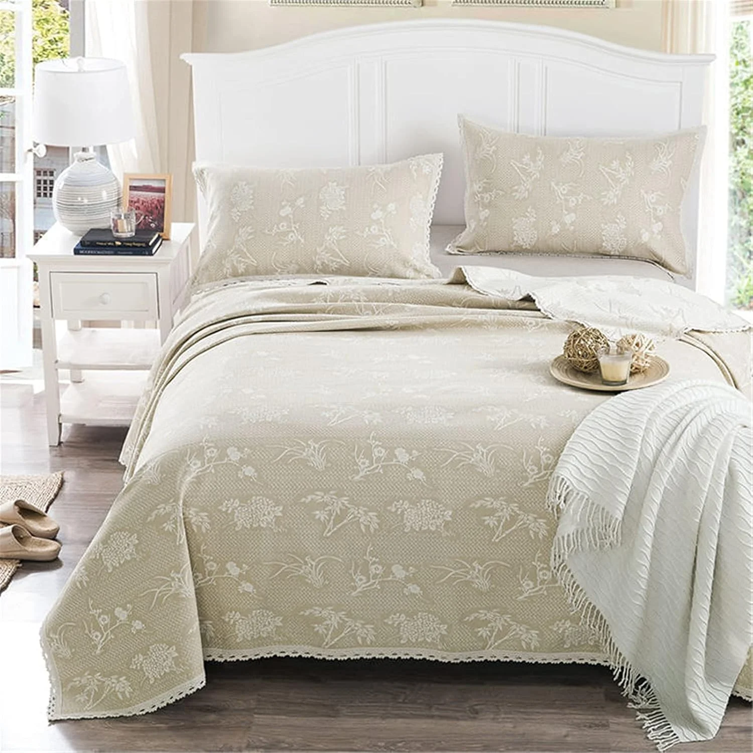 ست روتختی لحافی، پتو و رو تختی نرم مناسب فصل تابستان، سایز دو نفره 200x230 سانتی متر به همراه 2 عدد روبالشی 50x80 سانتی متر، سبز (قرمز) (خاکستری)