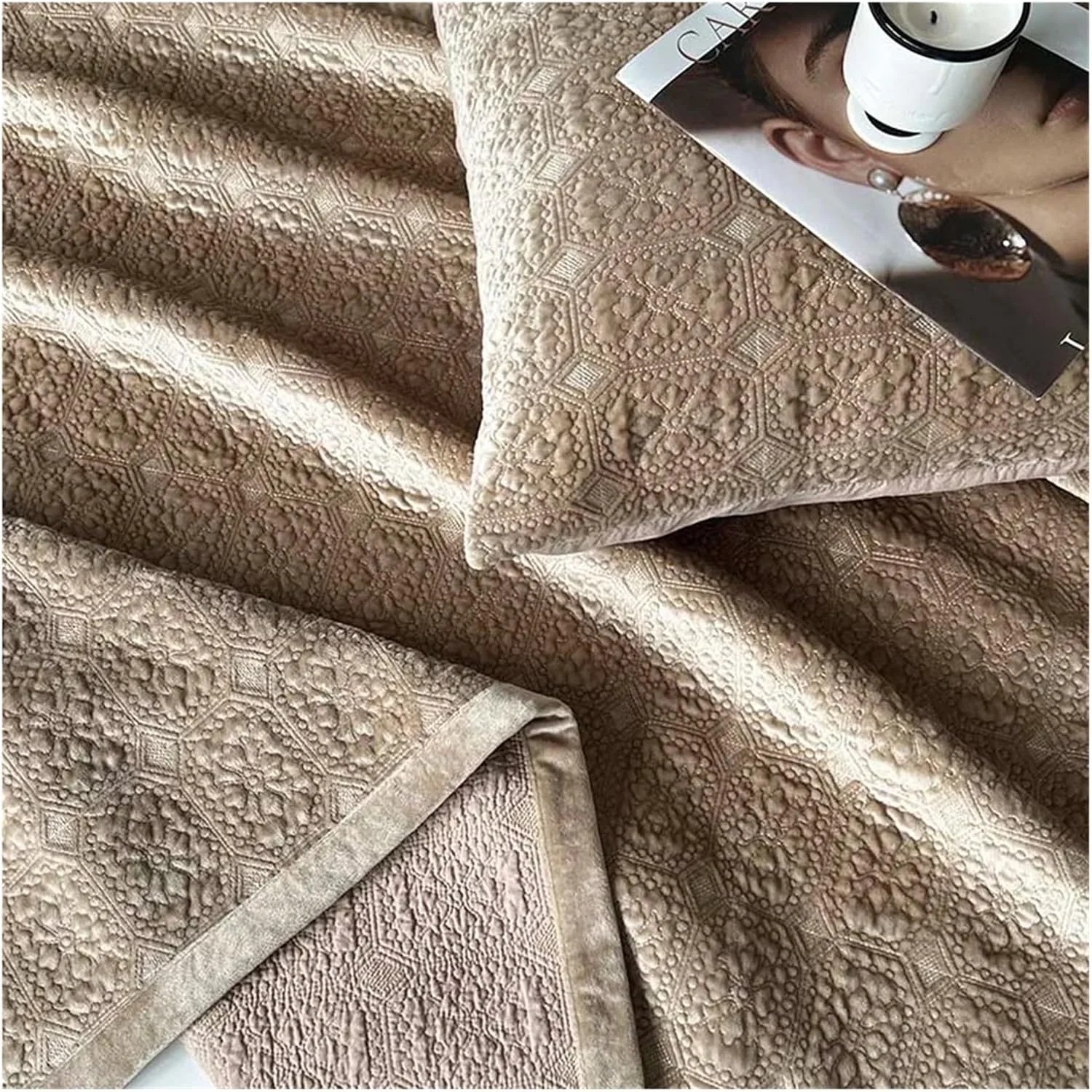 روتختی مخمل نرم به سبک باروک لوکس، ملحفه تخت پنبه ای، رو تختی برای ملحفه تخت، روکش تشک، روتختی های لوکس (D 1 عدد 200cmx230cm)