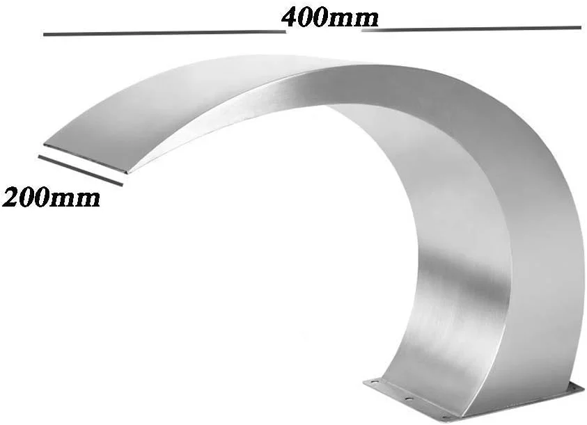 آبنمای استخر شنا، آبشار مستطیلی استخر، آبنمای استخر آبشاری باغی از جنس استنلس استیل