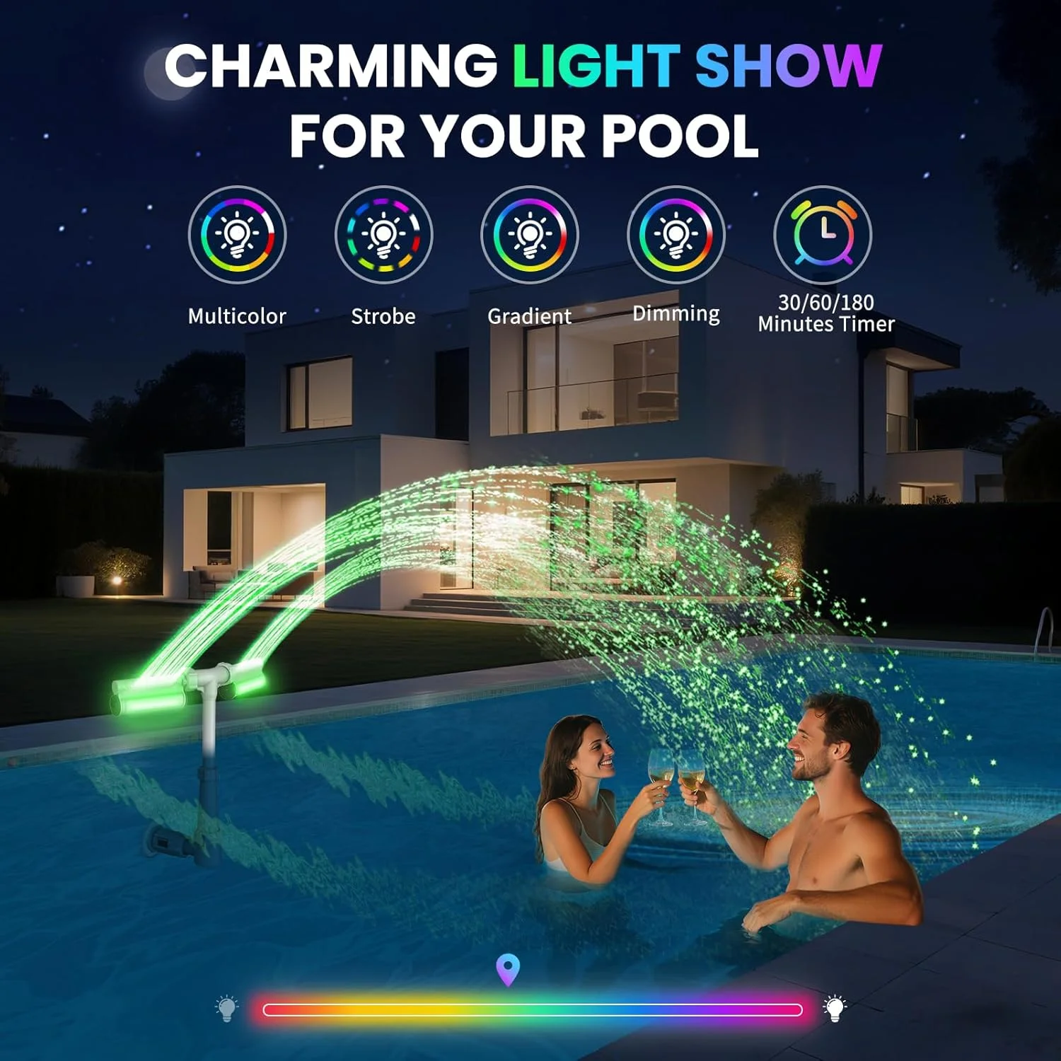 آبنمای آبشار استخر با چراغ های ال ای دی رنگارنگ - فواره استخر با قابلیت تغییر 7 رنگ برای استخرهای روکار/توکار با ریموت، آبپاش استخر با ارتفاع قابل تنظیم برای تزئین حیاط در فضای باز آبنمای آبشار استخر با چراغ های ال ای دی رنگارنگ - فواره استخر با قابلیت تغییر 7 رنگ برای استخرهای روکار/توکار با ریموت، آبپاش استخر با ارتفاع قابل تنظیم برای تزئین حیاط در فضای باز