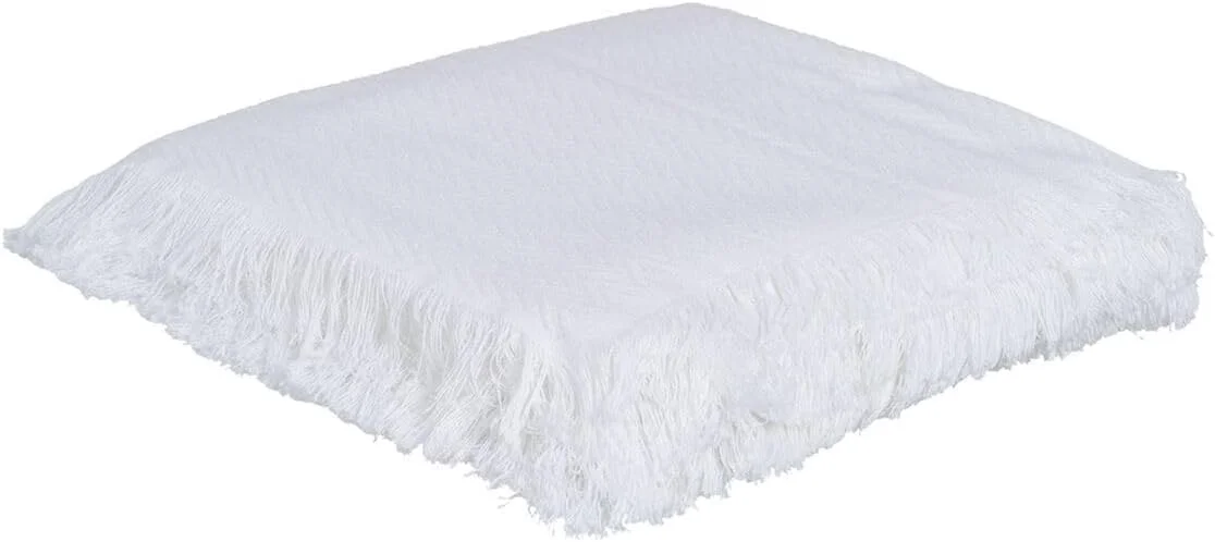 رو تختی سفید طرح جناغی BigBuy Home، ابعاد 280x260 سانتی متر