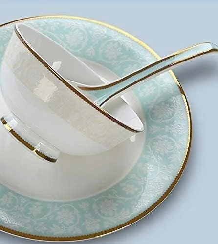 ست ظروف غذاخوری ۴۲ پارچه، ظروف چینی، بشقاب، کاسه، سرویس چینی استخوانی برای ۱۰ نفر، مقاوم در برابر شکستن و ترک خوردگی ست ظروف غذاخوری ۴۲ پارچه، ظروف چینی، بشقاب، کاسه، سرویس چینی استخوانی برای ۱۰ نفر، مقاوم در برابر شکستن و ترک خوردگی