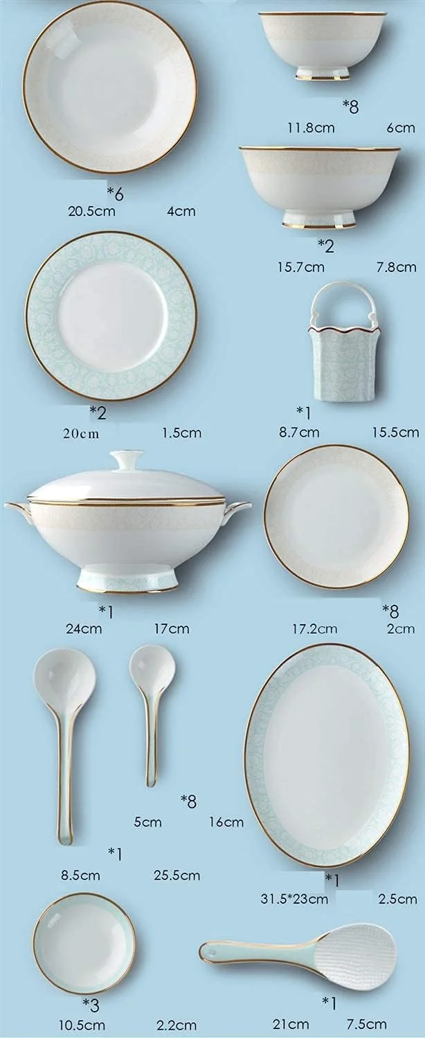 ست ظروف غذاخوری ۴۲ پارچه، ظروف چینی، بشقاب، کاسه، سرویس چینی استخوانی برای ۱۰ نفر، مقاوم در برابر شکستن و ترک خوردگی ست ظروف غذاخوری ۴۲ پارچه، ظروف چینی، بشقاب، کاسه، سرویس چینی استخوانی برای ۱۰ نفر، مقاوم در برابر شکستن و ترک خوردگی
