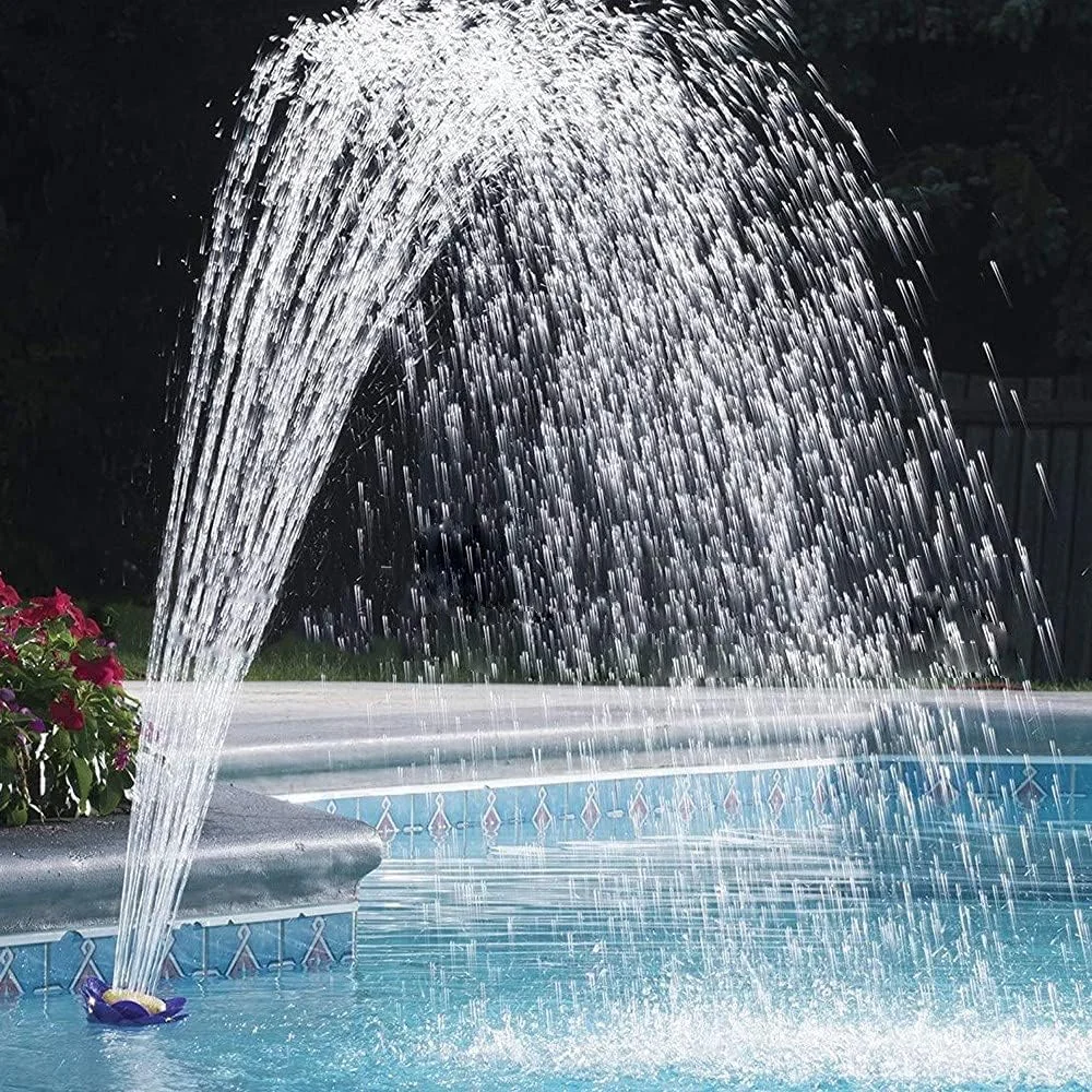 فواره جت، نازل استخر، آبپاش آویز قابل تنظیم، نازل استخر طرح نیلوفر آبی برای استخر شنا، مناسب برای جت برگشتی رزوه ای 1-1/2 اینچی