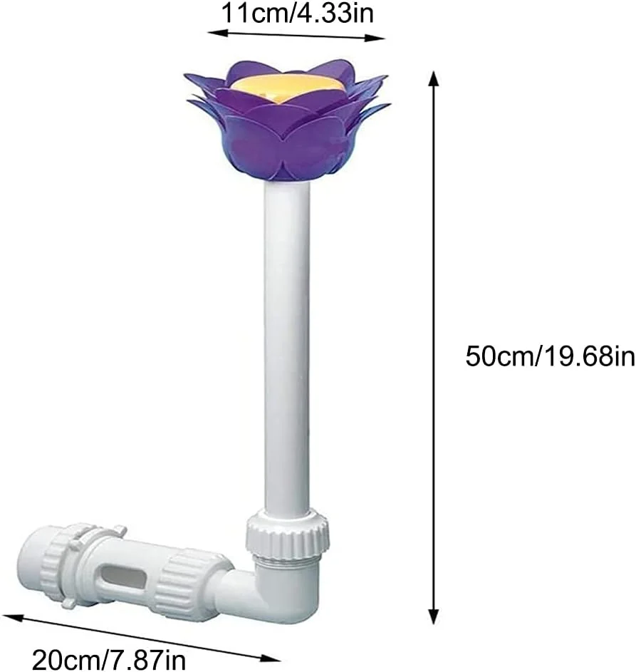 فواره جت، نازل استخر، آبپاش آویز قابل تنظیم، نازل استخر طرح نیلوفر آبی برای استخر شنا، مناسب برای جت برگشتی رزوه ای 1-1/2 اینچی