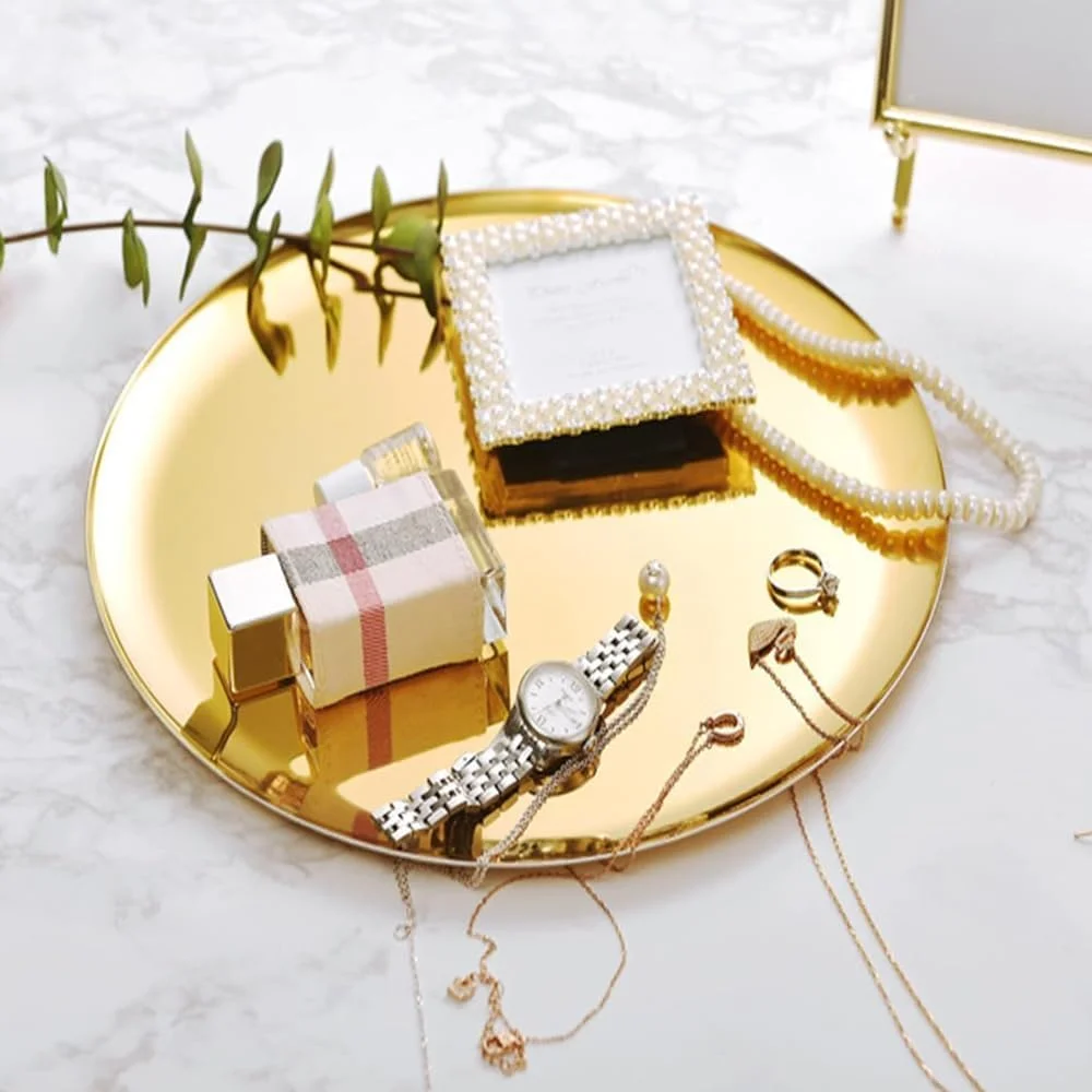 بسته 2 عددی بشقاب سالاد استیل طلایی AMERTEER - بشقاب های استیل طلایی 10 اینچی، بشقاب های گرد فلزی غذاخوری، ظروف غذاخوری طلایی قابل استفاده مجدد برای سرو، بشقاب فلزی، بشقاب تنقلات، بشقاب کمپینگ، بشقاب آجیل بسته 2 عددی بشقاب سالاد استیل طلایی AMERTEER - بشقاب های استیل طلایی 10 اینچی، بشقاب های گرد فلزی غذاخوری، ظروف غذاخوری طلایی قابل استفاده مجدد برای سرو، بشقاب فلزی، بشقاب تنقلات، بشقاب کمپینگ، بشقاب آجیل