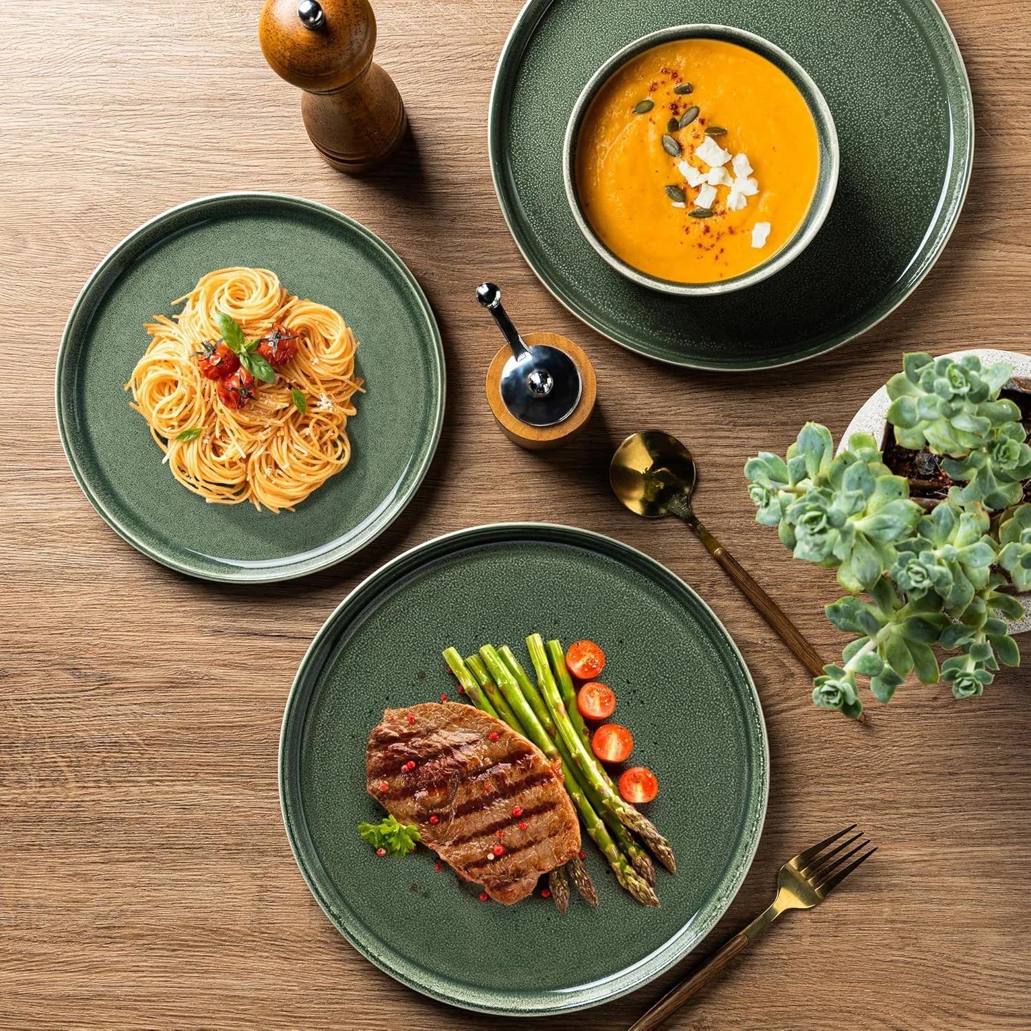 سرویس ظروف غذاخوری سنگی AmorArc برای 4 نفر، ست بشقاب و کاسه سرامیکی گرد با لعاب واکنشگرا، بسیار مقاوم در برابر خش | قابل شستشو در ماشین ظرفشویی و استفاده در مایکروویو، مناسب برای 4 نفر (12 پارچه) سرویس ظروف غذاخوری سنگی AmorArc برای 4 نفر، ست بشقاب و کاسه سرامیکی گرد با لعاب واکنشگرا، بسیار مقاوم در برابر خش | قابل شستشو در ماشین ظرفشویی و استفاده در مایکروویو، مناسب برای 4 نفر (12 پارچه)