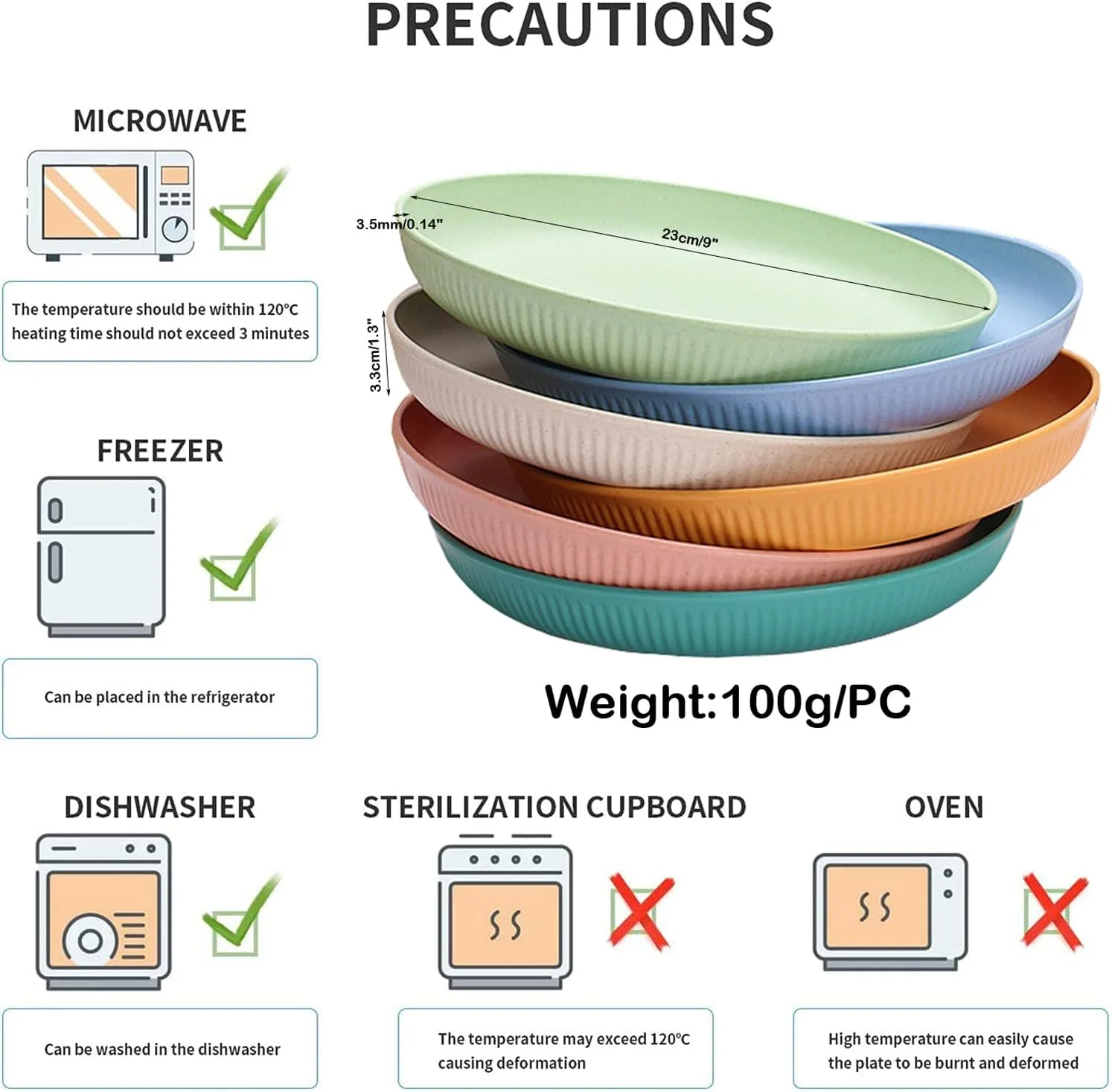 بسته 6 عددی بشقاب های 9 اینچی سبک وزن از جنس کاه گندم آیویکو، ست بشقاب های نشکن و گود، بشقاب های پلاستیکی قابل استفاده مجدد، ست ظروف غذاخوری رنگارنگ، قابل استفاده در مایکروویو و ماشین ظرفشویی، فاقد BPA و سالم بسته 6 عددی بشقاب های 9 اینچی سبک وزن از جنس کاه گندم آیویکو، ست بشقاب های نشکن و گود، بشقاب های پلاستیکی قابل استفاده مجدد، ست ظروف غذاخوری رنگارنگ، قابل استفاده در مایکروویو و ماشین ظرفشویی، فاقد BPA و سالم