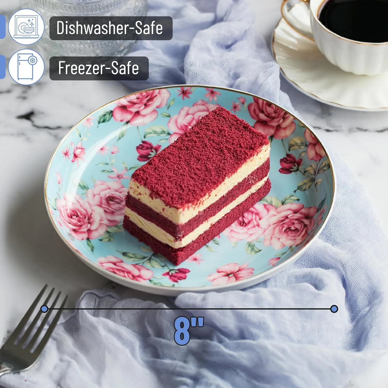 Brew To A Tea BTaT- بشقاب دسر، 8 اینچ، ست 6 عددی، چینی استخوانی، بشقاب پیش غذا، بشقاب گلدار، بشقاب سالاد، بشقاب کوچک، ست بشقاب کوچک، ظروف کوچک، ظروف غذاخوری، بشقاب سالاد Brew To A Tea BTaT- بشقاب دسر، 8 اینچ، ست 6 عددی، چینی استخوانی، بشقاب پیش غذا، بشقاب گلدار، بشقاب سالاد، بشقاب کوچک، ست بشقاب کوچک، ظروف کوچک، ظروف غذاخوری، بشقاب سالاد