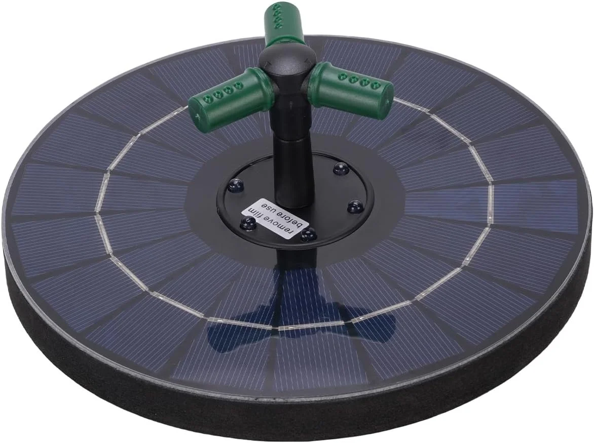 فواره آبنما خورشیدی مورلیان با چراغ های ال ای دی رنگی و 6 نازل برای حوضچه باغ (مشکی)