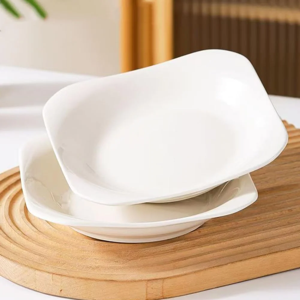 ست ظروف غذاخوری سرامیکی، ست 6 عددی کاسه پاستا سفید ساده، کاسه های بزرگ سالاد، ست کاسه های سرو پیش غذا مدرن قابل چیدن، کاسه های سس خوری با قابلیت تمیز کردن آسان (مربع 7.5 اینچی) ست ظروف غذاخوری سرامیکی، ست 6 عددی کاسه پاستا سفید ساده، کاسه های بزرگ سالاد، ست کاسه های سرو پیش غذا مدرن قابل چیدن، کاسه های سس خوری با قابلیت تمیز کردن آسان (مربع 7.5 اینچی)