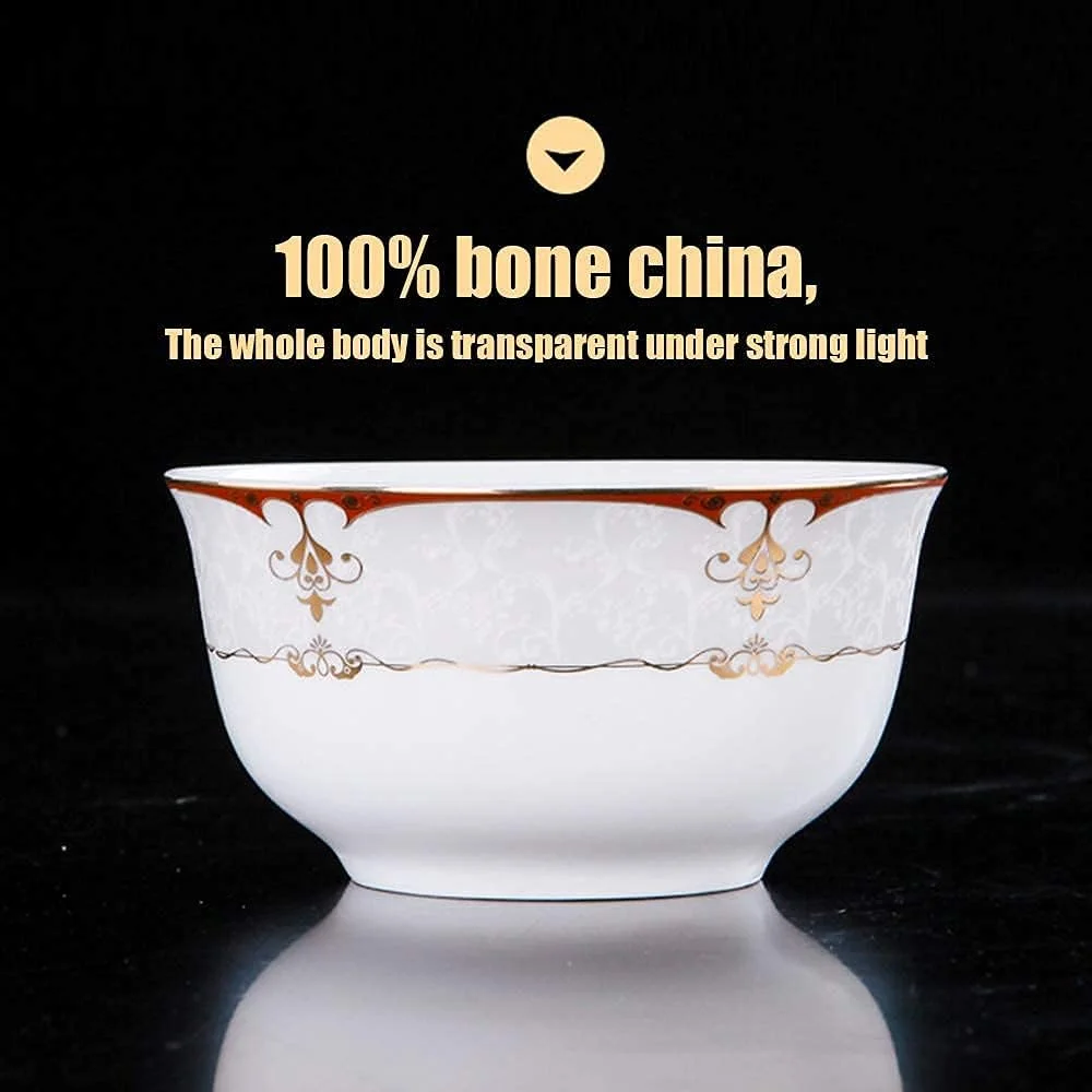 سرویس ظروف غذاخوری سرامیکی، ست 56 پارچه لوکس چینی استخوانی / ست ترکیبی ظروف چینی - ست بشقاب و کاسه برای عروسی سرویس ظروف غذاخوری سرامیکی، ست 56 پارچه لوکس چینی استخوانی / ست ترکیبی ظروف چینی - ست بشقاب و کاسه برای عروسی