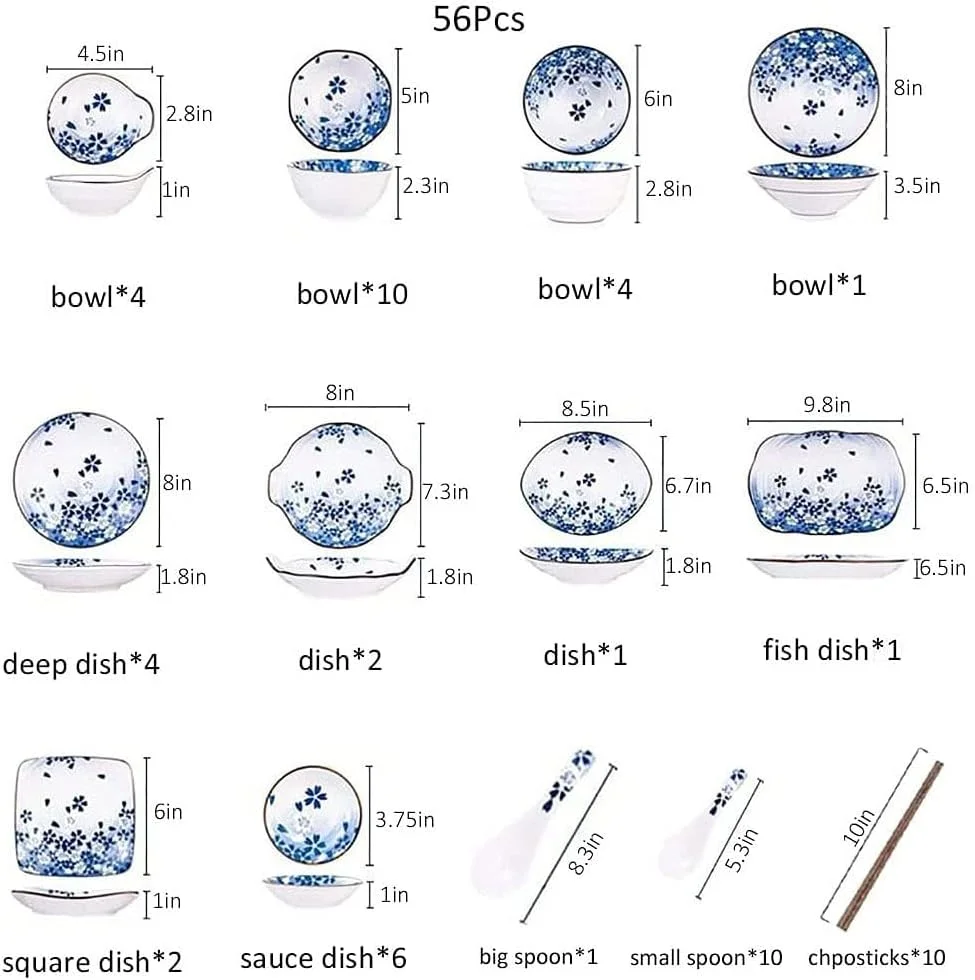 سرویس ظروف سرامیکی، ست بشقاب و کاسه | ست 56 پارچه بشقاب غذاخوری ساده نوردیک - بشقاب استیک آبی برای مهمانی خانوادگی و هدایای عروسی، آبی سرویس ظروف سرامیکی، ست بشقاب و کاسه | ست 56 پارچه بشقاب غذاخوری ساده نوردیک - بشقاب استیک آبی برای مهمانی خانوادگی و هدایای عروسی، آبی