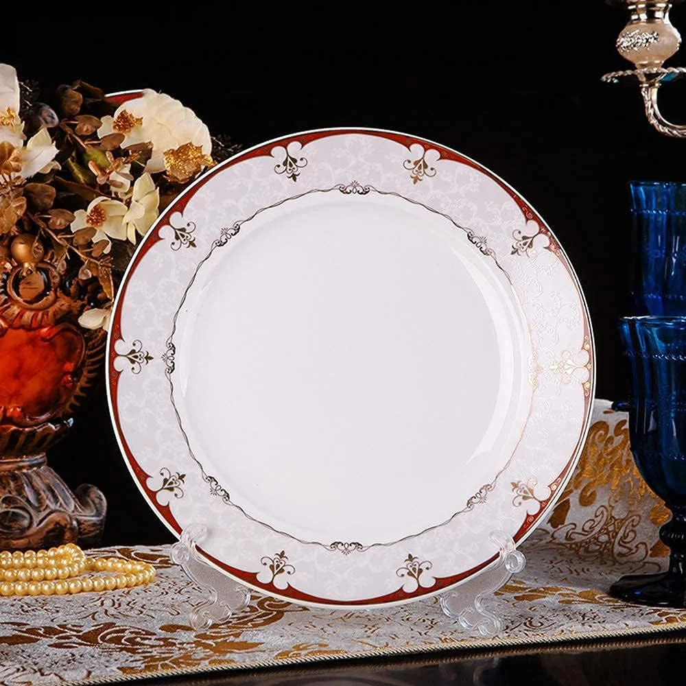 سرویس ظروف غذاخوری سرامیکی، ست 56 پارچه لوکس چینی استخوانی / ست ترکیبی ظروف چینی - ست بشقاب و کاسه برای عروسی سرویس ظروف غذاخوری سرامیکی، ست 56 پارچه لوکس چینی استخوانی / ست ترکیبی ظروف چینی - ست بشقاب و کاسه برای عروسی