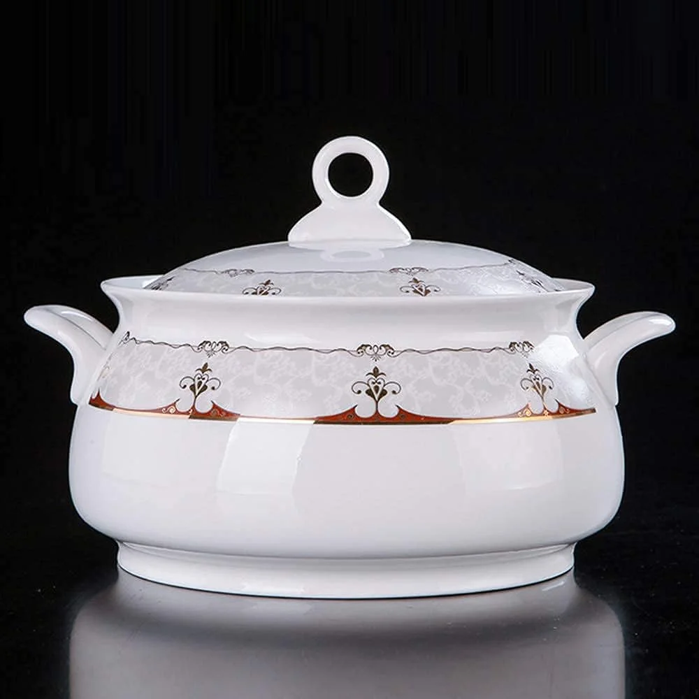 سرویس ظروف غذاخوری سرامیکی، ست 56 پارچه لوکس چینی استخوانی / ست ترکیبی ظروف چینی - ست بشقاب و کاسه برای عروسی سرویس ظروف غذاخوری سرامیکی، ست 56 پارچه لوکس چینی استخوانی / ست ترکیبی ظروف چینی - ست بشقاب و کاسه برای عروسی