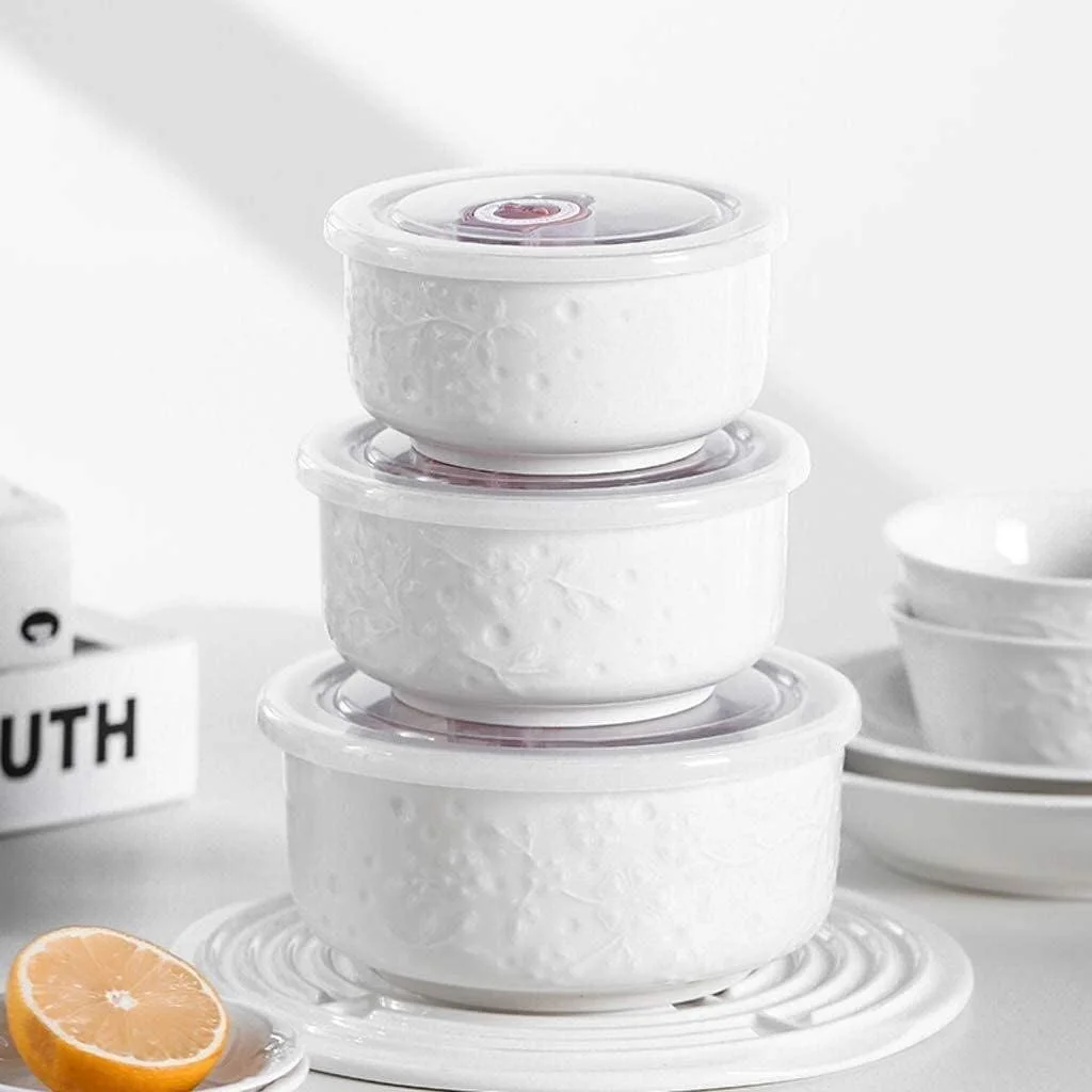 سرویس ظروف غذاخوری سرامیکی، کاسه/بشقاب/پلیت | ست ۴۴ پارچه ظروف غذاخوری با طرح برجسته سفید - مناسب مهمانی های خانوادگی و رستوران سرویس ظروف غذاخوری سرامیکی، کاسه/بشقاب/پلیت | ست ۴۴ پارچه ظروف غذاخوری با طرح برجسته سفید - مناسب مهمانی های خانوادگی و رستوران