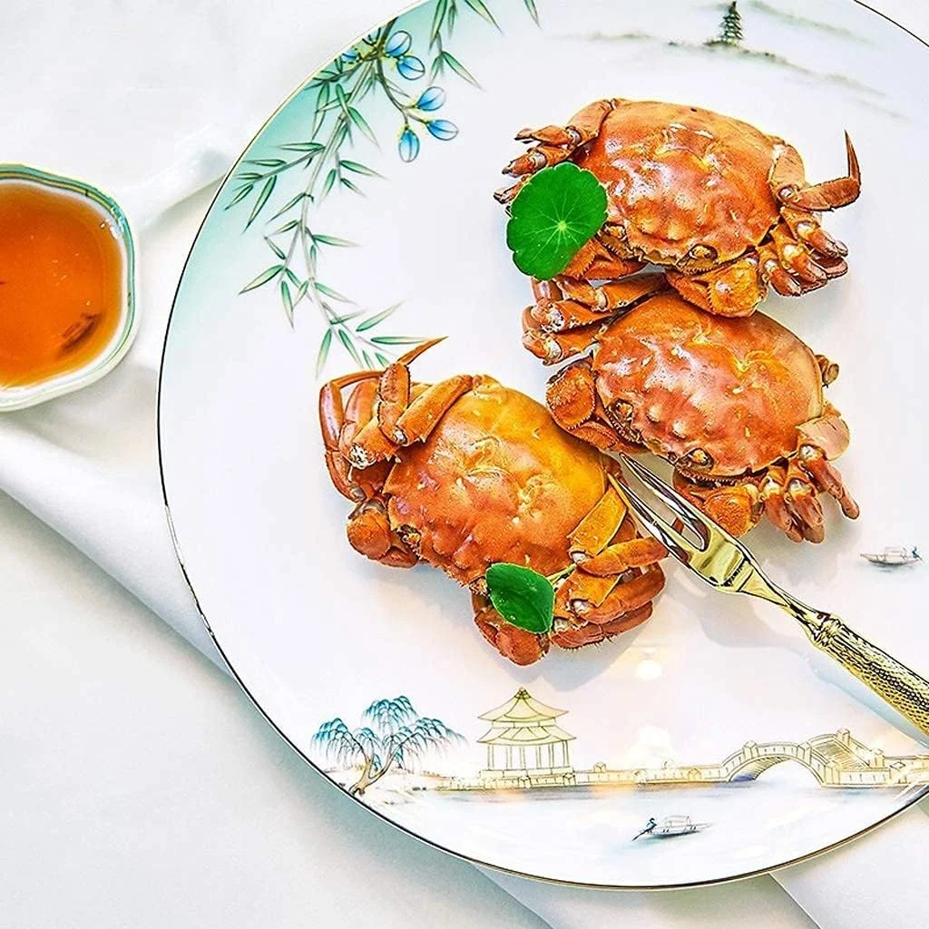 سرویس ظروف غذاخوری سرامیکی 32 تکه شامل کاسه/بشقاب/قاشق | سرویس غذاخوری چینی استخوانی با طرح ضیافت دریاچه غربی، ست ترکیبی ظروف چینی سرویس ظروف غذاخوری سرامیکی 32 تکه شامل کاسه/بشقاب/قاشق | سرویس غذاخوری چینی استخوانی با طرح ضیافت دریاچه غربی، ست ترکیبی ظروف چینی