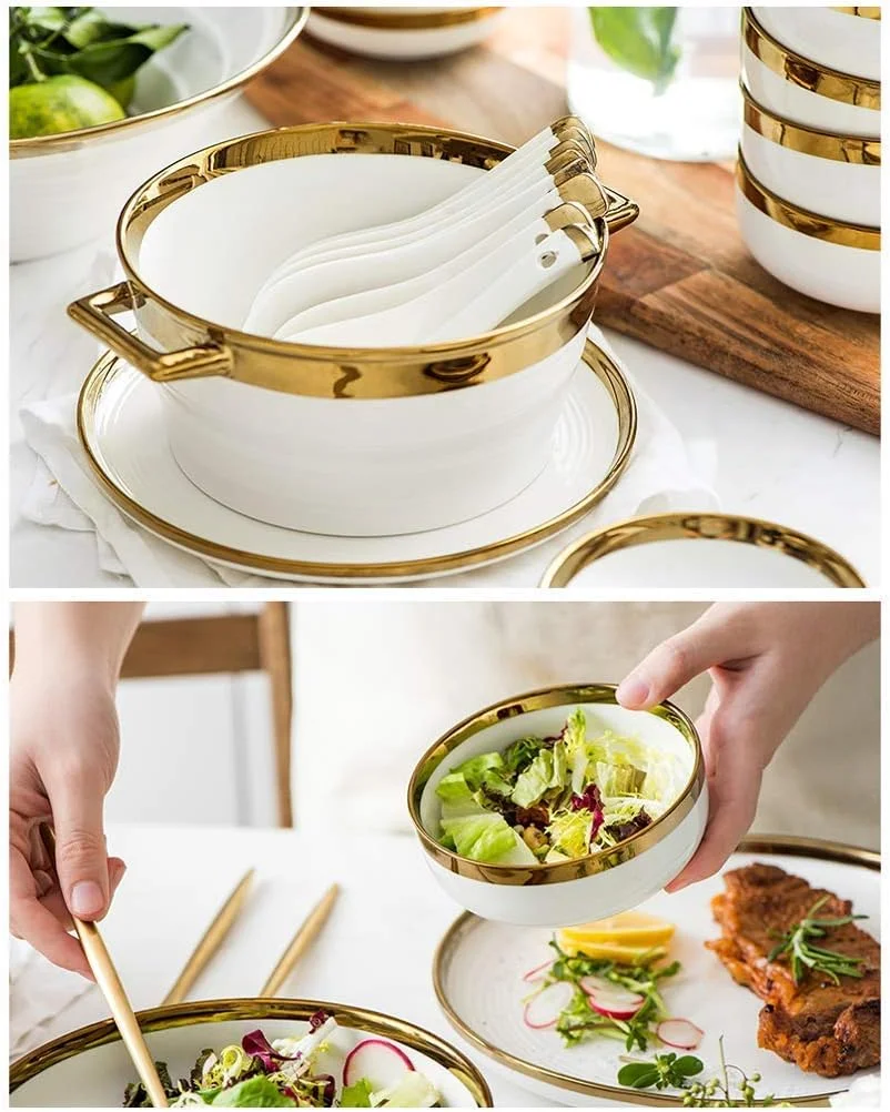 بشقاب شام بشقاب شام سرامیک ست های غذاخوری ست ظروف چینی لوکس Phnom Penh | کاسه غلات و قاشق و بشقاب برای هدایای عروسی، بشقاب شام بشقاب شام سرامیک ست های غذاخوری ست ظروف چینی لوکس Phnom Penh | کاسه غلات و قاشق و بشقاب برای هدایای عروسی،