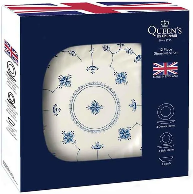 سرویس غذاخوری 12 پارچه چرچیل کویینز، مدل فنلاندیا، ساخت انگلستان سرویس غذاخوری 12 پارچه چرچیل کویینز، مدل فنلاندیا، ساخت انگلستان