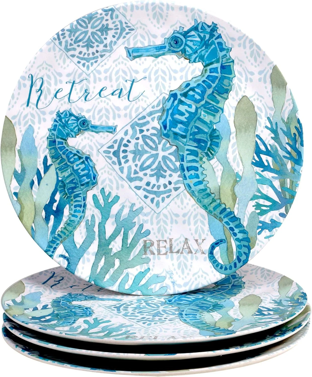 ست ظروف غذاخوری 12 پارچه ملامینه طرح ساحلی اینترنشنال، مناسب برای 4 نفر، چند رنگ ست ظروف غذاخوری 12 پارچه ملامینه طرح ساحلی اینترنشنال، مناسب برای 4 نفر، چند رنگ