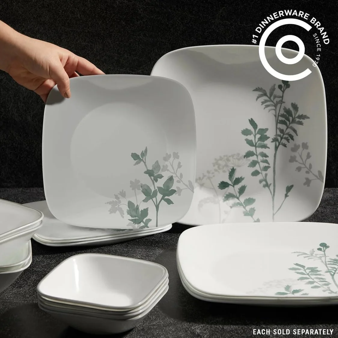 سرویس غذاخوری 16 پارچه مربعی آمالی Corelle، مناسب برای 4 نفر، (1148617) سرویس غذاخوری 16 پارچه مربعی آمالی Corelle، مناسب برای 4 نفر، (1148617)