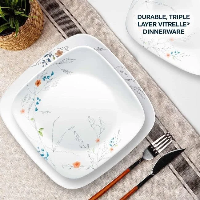 سرویس غذاخوری 16 پارچه Corelle Adlyn مقاوم در برابر لب پر شدن و شکستن سرویس غذاخوری 16 پارچه Corelle Adlyn مقاوم در برابر لب پر شدن و شکستن