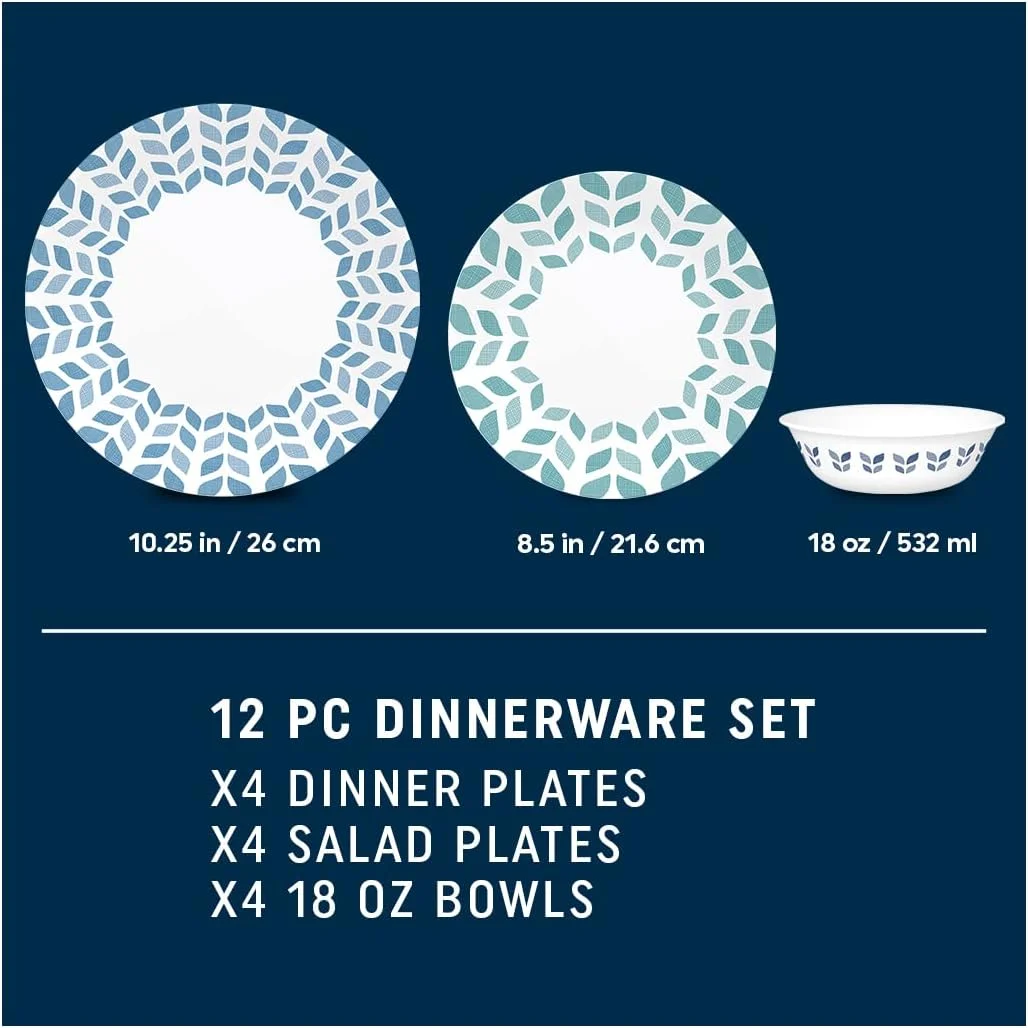 سرویس غذاخوری 12 پارچه Corelle Northern Pines، 1147366 سرویس غذاخوری 12 پارچه Corelle Northern Pines، 1147366