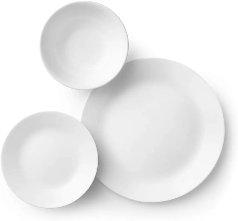 سرویس غذاخوری 18 پارچه Corelle Livingware مدل 1088609، Winter Frost White، مناسب برای 6 نفر سرویس غذاخوری 18 پارچه Corelle Livingware مدل 1088609، Winter Frost White، مناسب برای 6 نفر