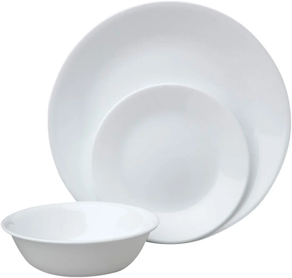 سرویس غذاخوری 18 پارچه Corelle Livingware مدل 1088609، Winter Frost White، مناسب برای 6 نفر سرویس غذاخوری 18 پارچه Corelle Livingware مدل 1088609، Winter Frost White، مناسب برای 6 نفر