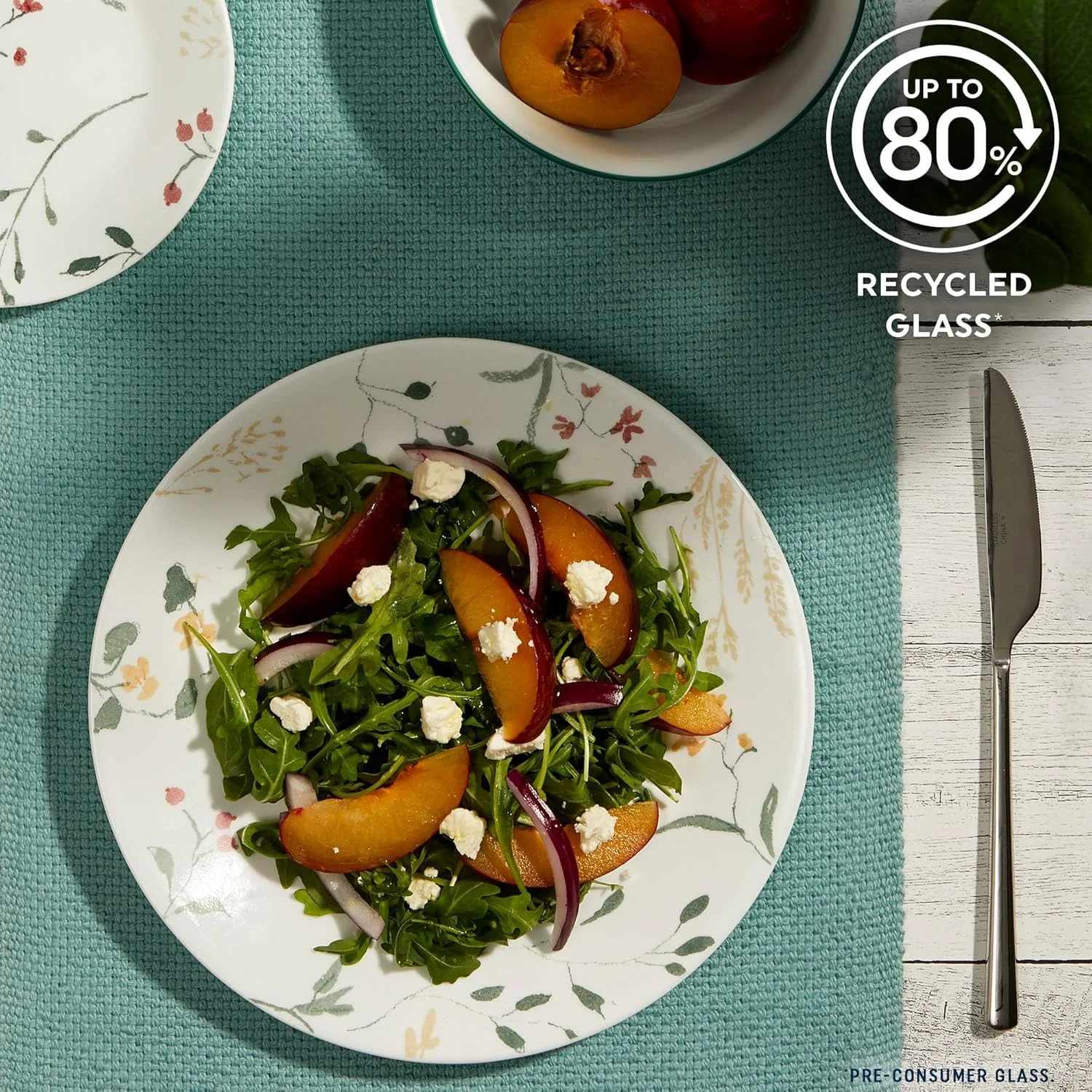 سرویس غذاخوری 18 پارچه شیشه ای کورل Vitrelle، مناسب برای 6 نفر، بشقاب و کاسه شیشه ای سه لایه مقاوم در برابر لب پر شدن و ترک خوردگی، طرح گل وحشی سرویس غذاخوری 18 پارچه شیشه ای کورل Vitrelle، مناسب برای 6 نفر، بشقاب و کاسه شیشه ای سه لایه مقاوم در برابر لب پر شدن و ترک خوردگی، طرح گل وحشی