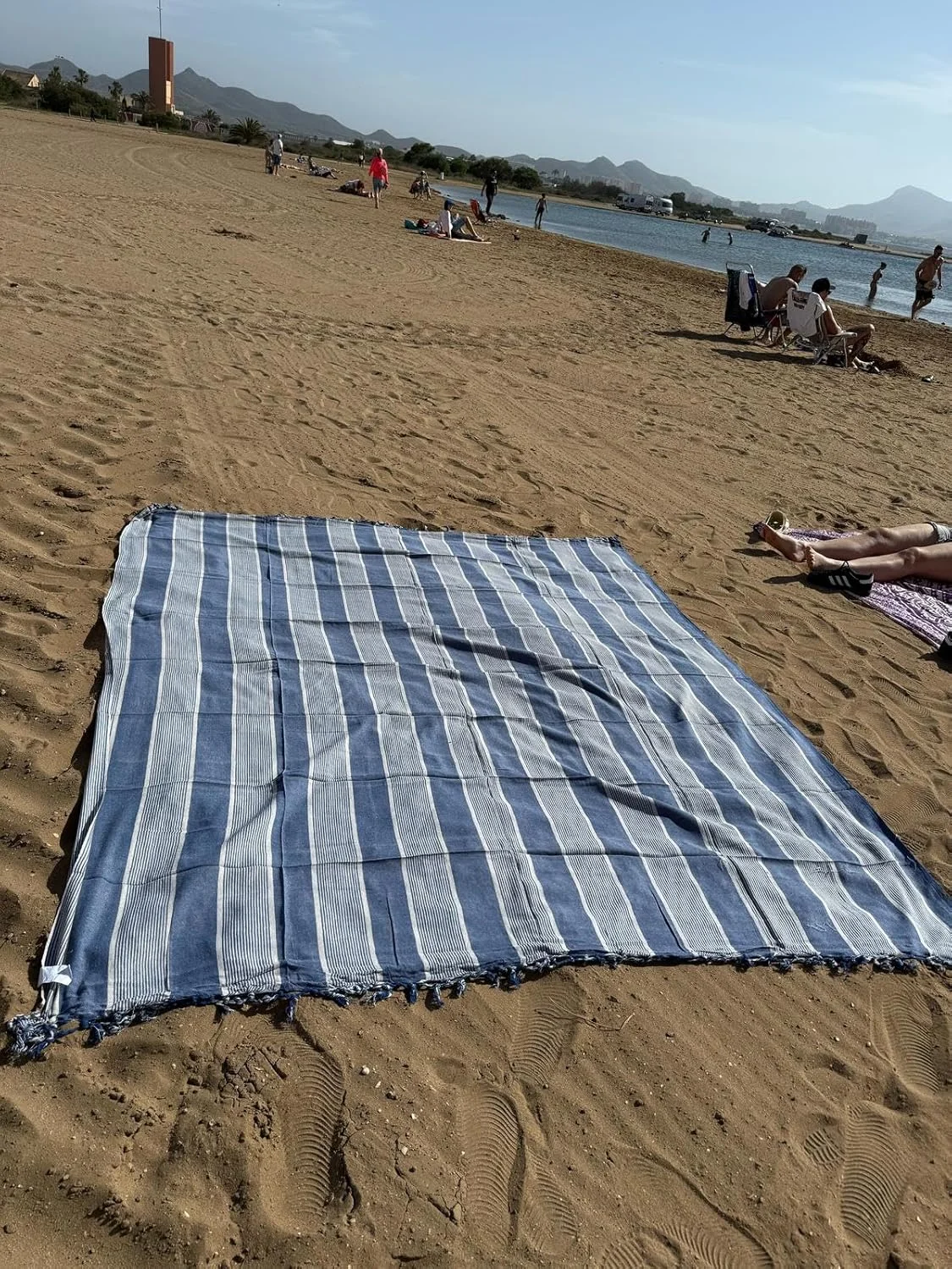 رو تختی چند منظوره سائوتی 220 در 240 سانتی متر پنبه ای (آبی)