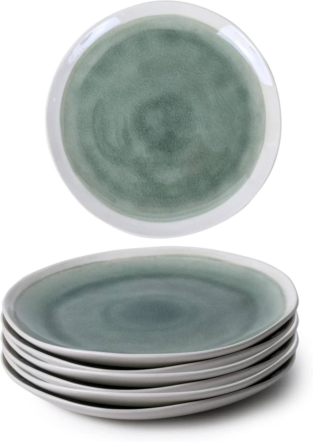 بشقاب شام خوری سبز عنبیه Cuisine Art - ست 6 عددی | بشقاب های سرامیکی 27 سانتی متری | ظروف سنگی بادوام | قابل استفاده در مایکروویو و ماشین ظرفشویی | بشقاب های شیک برای وعده های غذایی روزانه و مناسبت های خاص بشقاب شام خوری سبز عنبیه Cuisine Art - ست 6 عددی | بشقاب های سرامیکی 27 سانتی متری | ظروف سنگی بادوام | قابل استفاده در مایکروویو و ماشین ظرفشویی | بشقاب های شیک برای وعده های غذایی روزانه و مناسبت های خاص