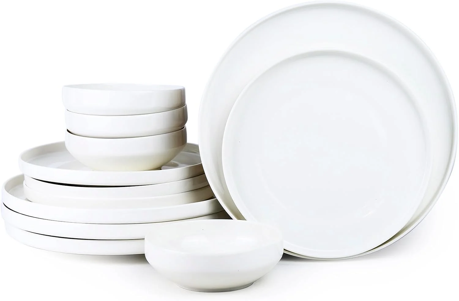 سرویس غذاخوری 12 پارچه چینی استخوانی Cuisine Art Chole مناسب برای تمام وعده های غذایی - شامل 4 بشقاب غذاخوری (قطر 26.4 سانتی متر)، 4 بشقاب پیش دستی، 4 کاسه (قطر 13.3 در ارتفاع 4.7 سانتی متر) بشقاب های سفید و زیبا برای استفاده روزمره و مناسبت های خاص سرویس غذاخوری 12 پارچه چینی استخوانی Cuisine Art Chole مناسب برای تمام وعده های غذایی - شامل 4 بشقاب غذاخوری (قطر 26.4 سانتی متر)، 4 بشقاب پیش دستی، 4 کاسه (قطر 13.3 در ارتفاع 4.7 سانتی متر) بشقاب های سفید و زیبا برای استفاده روزمره و مناسبت های خاص