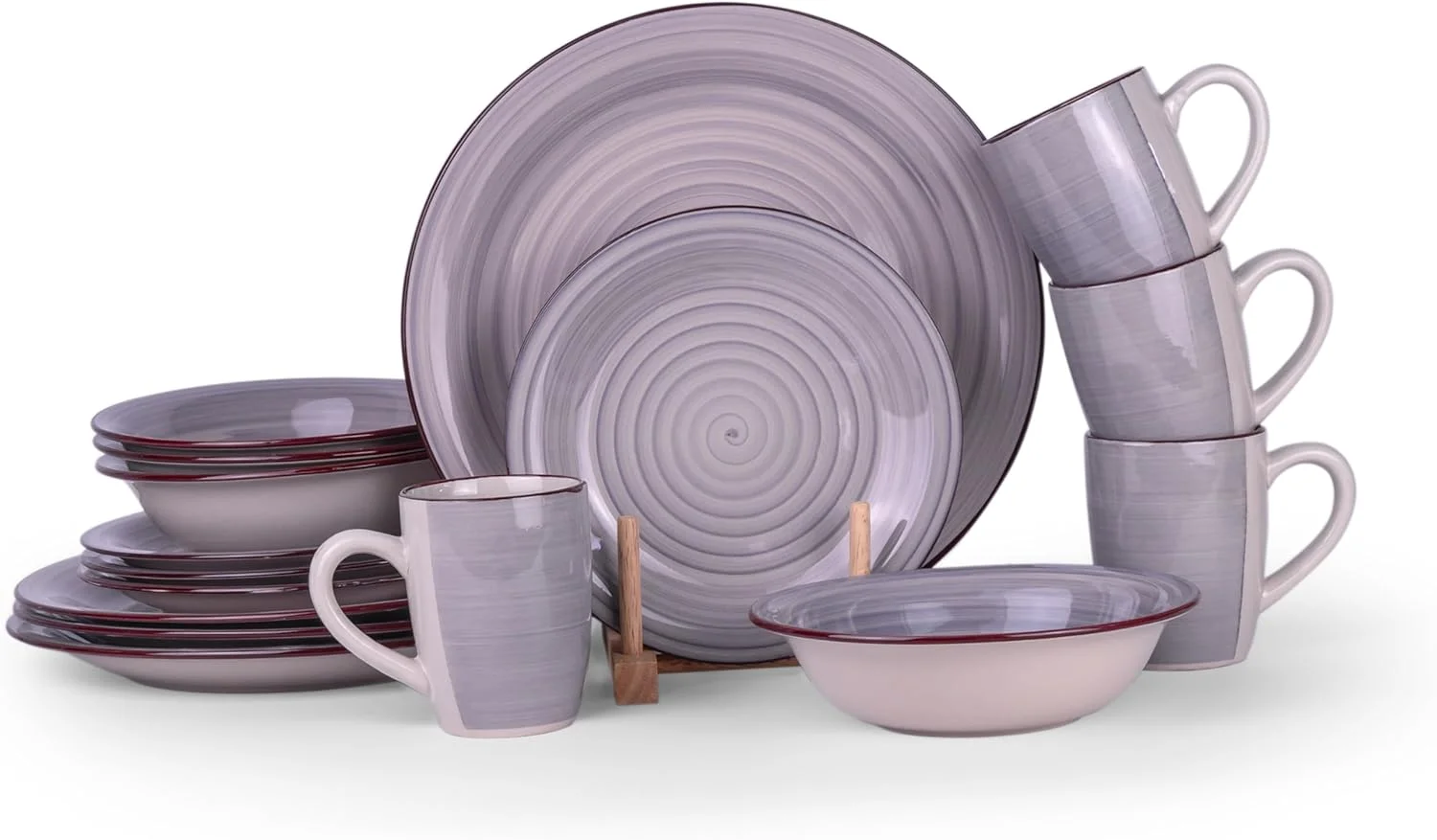 سرویس غذاخوری 16 پارچه سنگی طرح کیهان Cuisine Art - خاکستری روشن | 4 بشقاب غذاخوری (10.5 اینچ)، 4 بشقاب دسر (7.5 اینچ)، 4 کاسه سوپ (7 اینچ)، 4 لیوان (9 اونس) ظروف غذاخوری شیک و بادوام برای خانه و آشپزخانه سرویس غذاخوری 16 پارچه سنگی طرح کیهان Cuisine Art - خاکستری روشن | 4 بشقاب غذاخوری (10.5 اینچ)، 4 بشقاب دسر (7.5 اینچ)، 4 کاسه سوپ (7 اینچ)، 4 لیوان (9 اونس) ظروف غذاخوری شیک و بادوام برای خانه و آشپزخانه