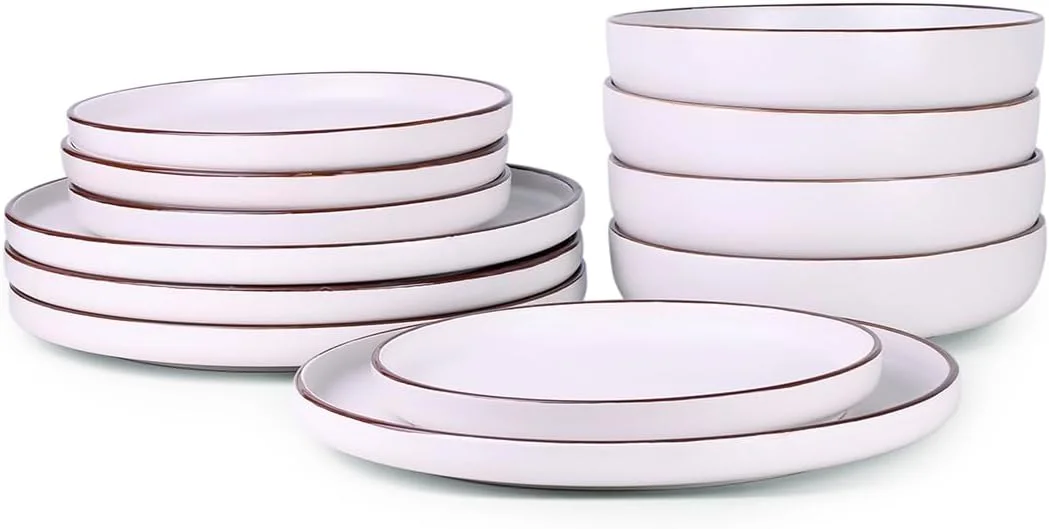 سرویس غذاخوری 12 پارچه سرامیکی Cuisine Art IRA - کرم و آبی، شامل 4 بشقاب غذاخوری (26.7 سانتی متر)، 4 بشقاب پیش دستی (20.3 سانتی متر)، 4 کاسه (20.3 سانتی متر)، ظروف غذاخوری شیک و بادوام سرویس غذاخوری 12 پارچه سرامیکی Cuisine Art IRA - کرم و آبی، شامل 4 بشقاب غذاخوری (26.7 سانتی متر)، 4 بشقاب پیش دستی (20.3 سانتی متر)، 4 کاسه (20.3 سانتی متر)، ظروف غذاخوری شیک و بادوام