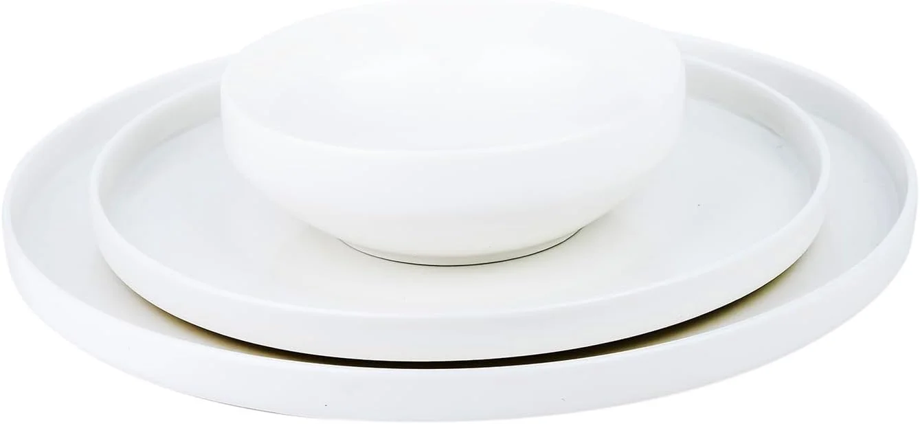 سرویس غذاخوری 12 پارچه چینی استخوانی Cuisine Art Chole مناسب برای تمام وعده های غذایی - شامل 4 بشقاب غذاخوری (قطر 26.4 سانتی متر)، 4 بشقاب پیش دستی، 4 کاسه (قطر 13.3 در ارتفاع 4.7 سانتی متر) بشقاب های سفید و زیبا برای استفاده روزمره و مناسبت های خاص سرویس غذاخوری 12 پارچه چینی استخوانی Cuisine Art Chole مناسب برای تمام وعده های غذایی - شامل 4 بشقاب غذاخوری (قطر 26.4 سانتی متر)، 4 بشقاب پیش دستی، 4 کاسه (قطر 13.3 در ارتفاع 4.7 سانتی متر) بشقاب های سفید و زیبا برای استفاده روزمره و مناسبت های خاص