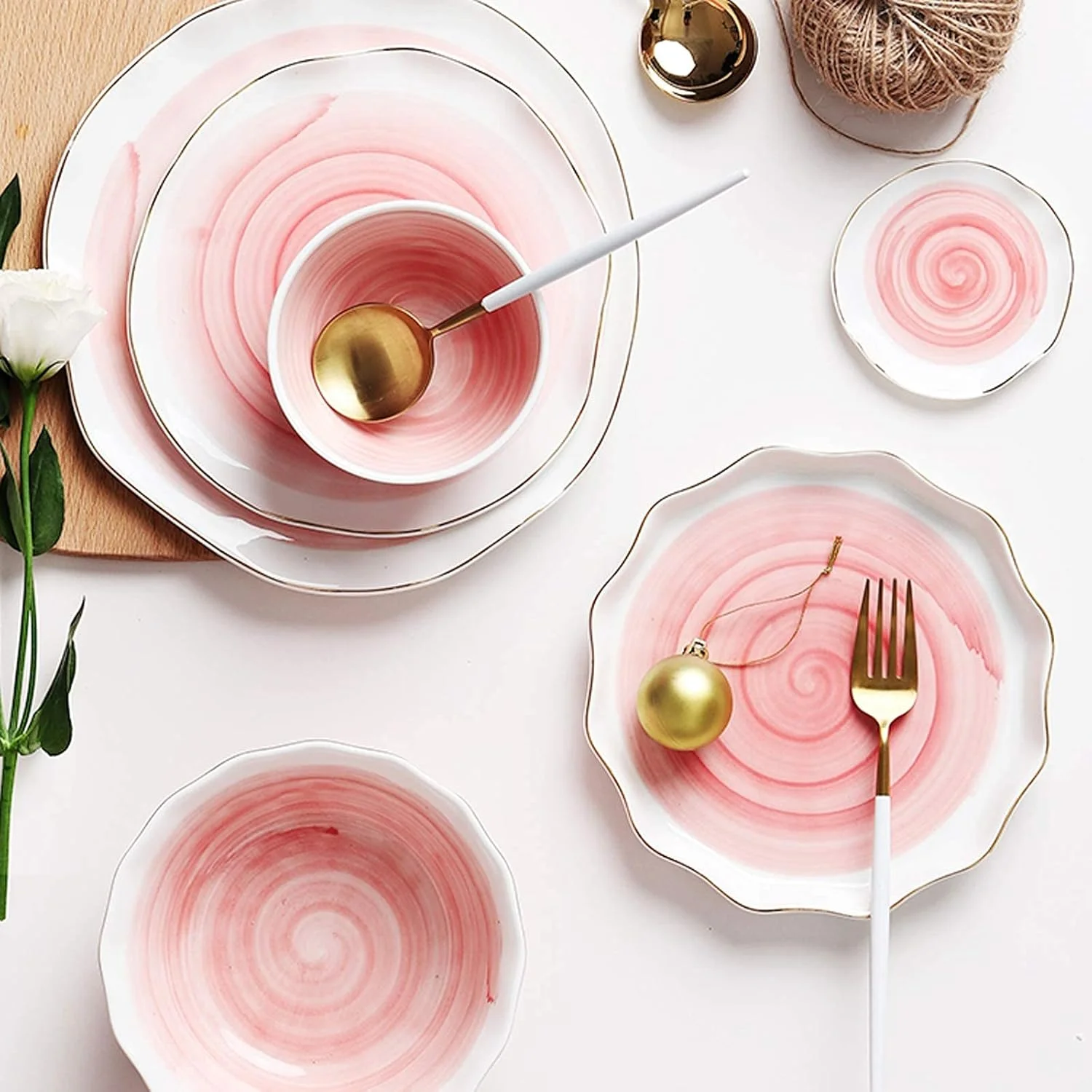 سرویس غذاخوری، سرویس ظروف سرامیکی، سرویس غذاخوری چینی به سبک نوردیک 32 پارچه | کاسه غلات لبه نامنظم و ست بشقاب استیک سرویس غذاخوری، سرویس ظروف سرامیکی، سرویس غذاخوری چینی به سبک نوردیک 32 پارچه | کاسه غلات لبه نامنظم و ست بشقاب استیک