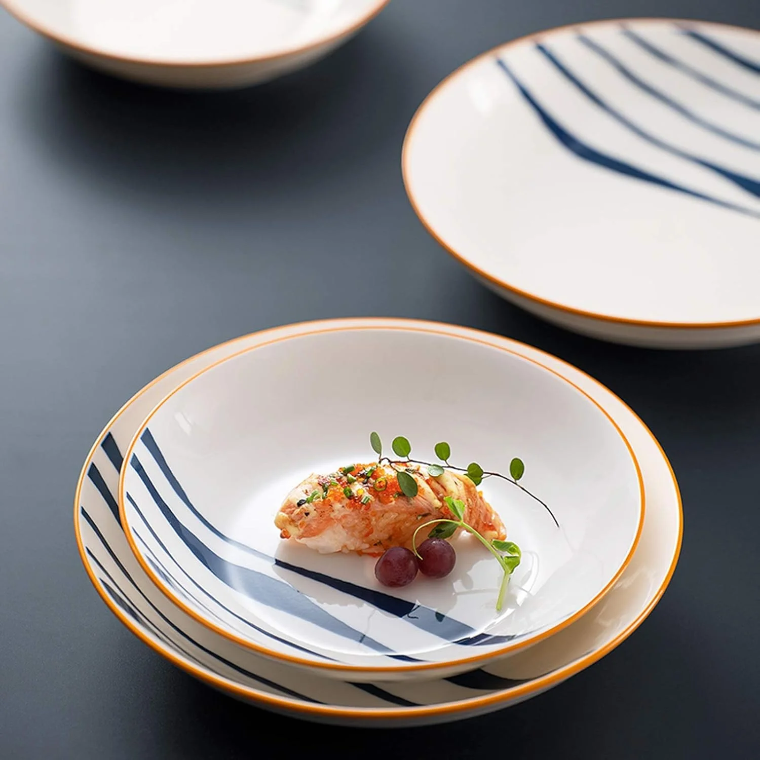 ست ظروف غذاخوری 12 پارچه، ست بشقاب سرامیکی شامل بشقاب، دیس، کاسه، برای 4 نفر، ظروف غذاخوری مدرن روستیک ست ظروف غذاخوری 12 پارچه، ست بشقاب سرامیکی شامل بشقاب، دیس، کاسه، برای 4 نفر، ظروف غذاخوری مدرن روستیک