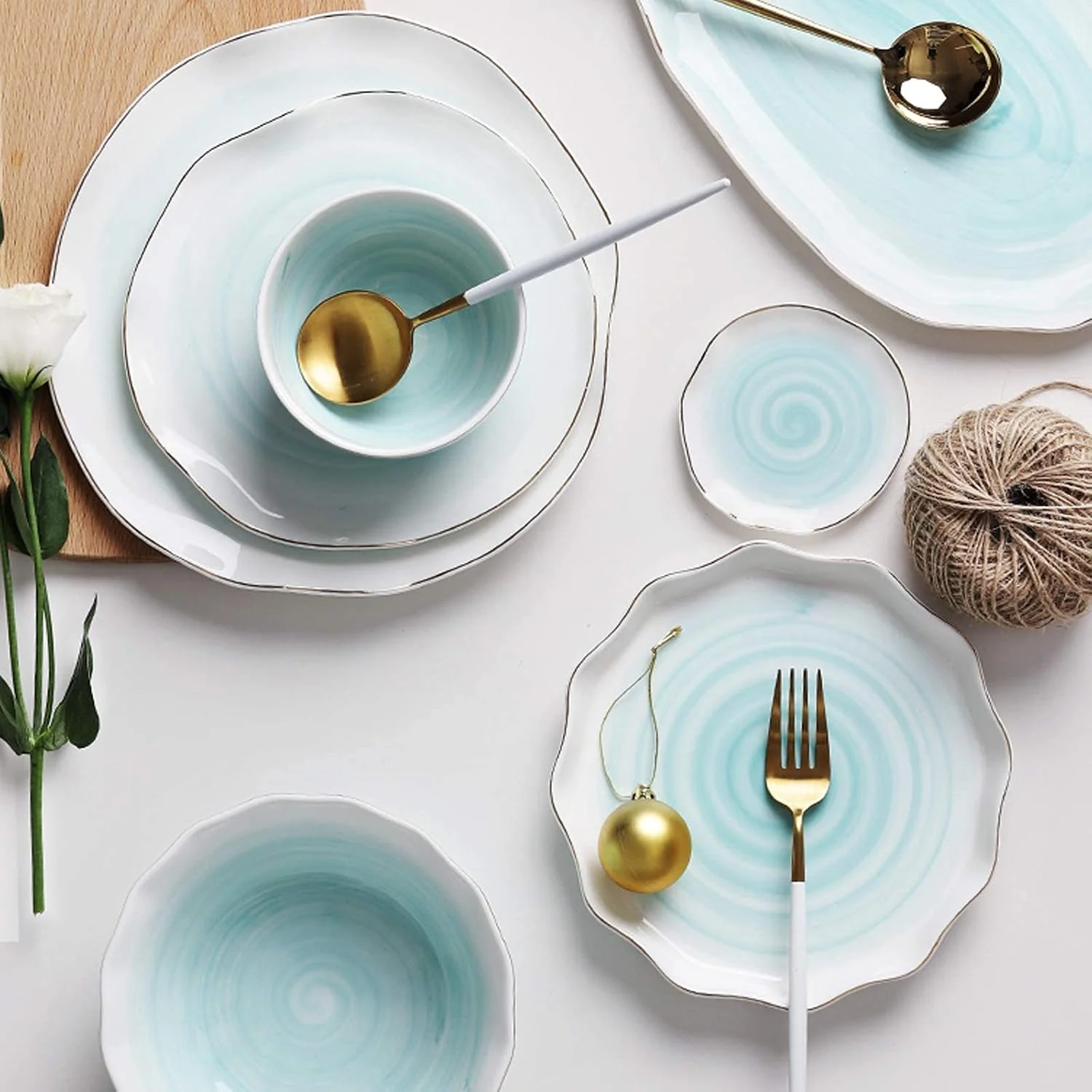 سرویس غذاخوری، سرویس ظروف سرامیکی، سرویس غذاخوری چینی به سبک نوردیک 32 پارچه | کاسه غلات لبه نامنظم و ست بشقاب استیک سرویس غذاخوری، سرویس ظروف سرامیکی، سرویس غذاخوری چینی به سبک نوردیک 32 پارچه | کاسه غلات لبه نامنظم و ست بشقاب استیک