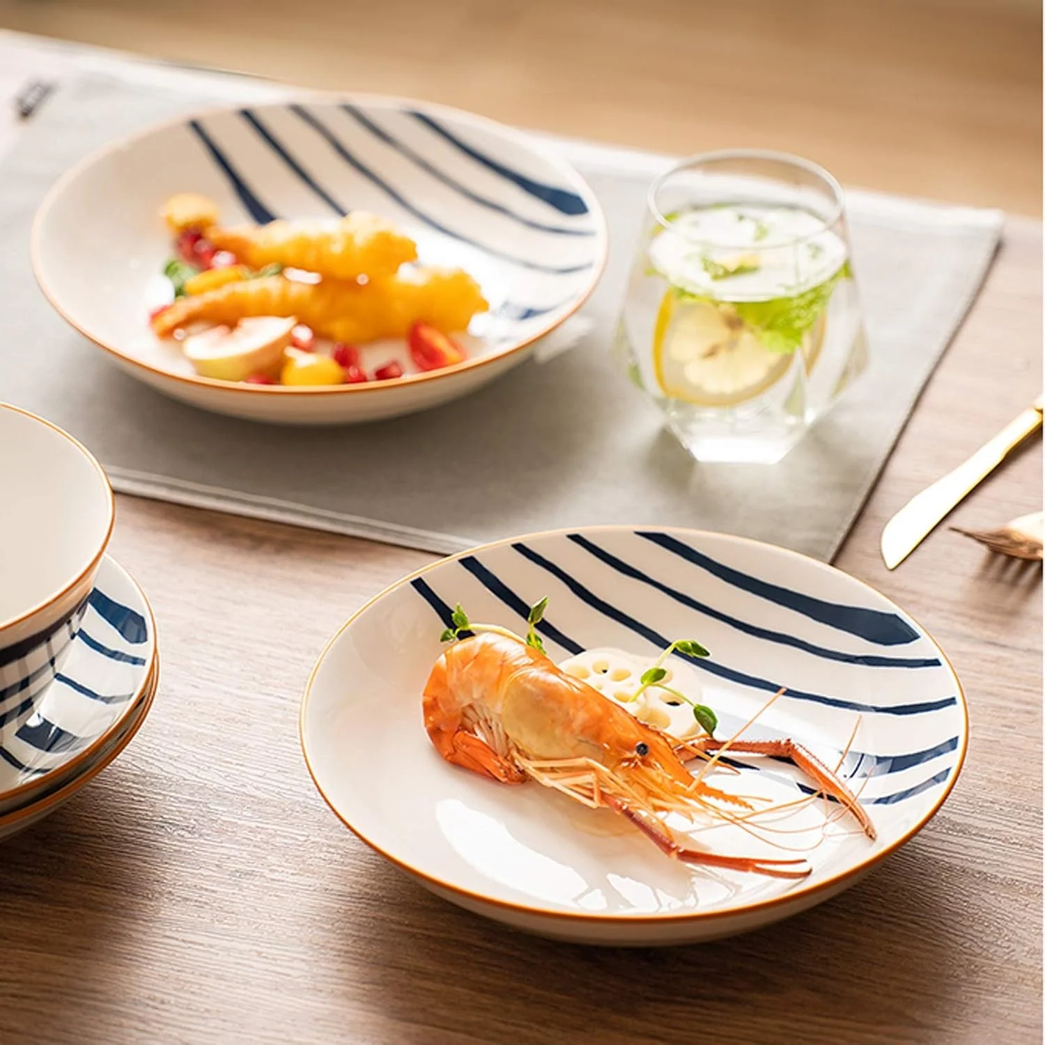 ست ظروف غذاخوری 12 پارچه، ست بشقاب سرامیکی شامل بشقاب، دیس، کاسه، برای 4 نفر، ظروف غذاخوری مدرن روستیک ست ظروف غذاخوری 12 پارچه، ست بشقاب سرامیکی شامل بشقاب، دیس، کاسه، برای 4 نفر، ظروف غذاخوری مدرن روستیک