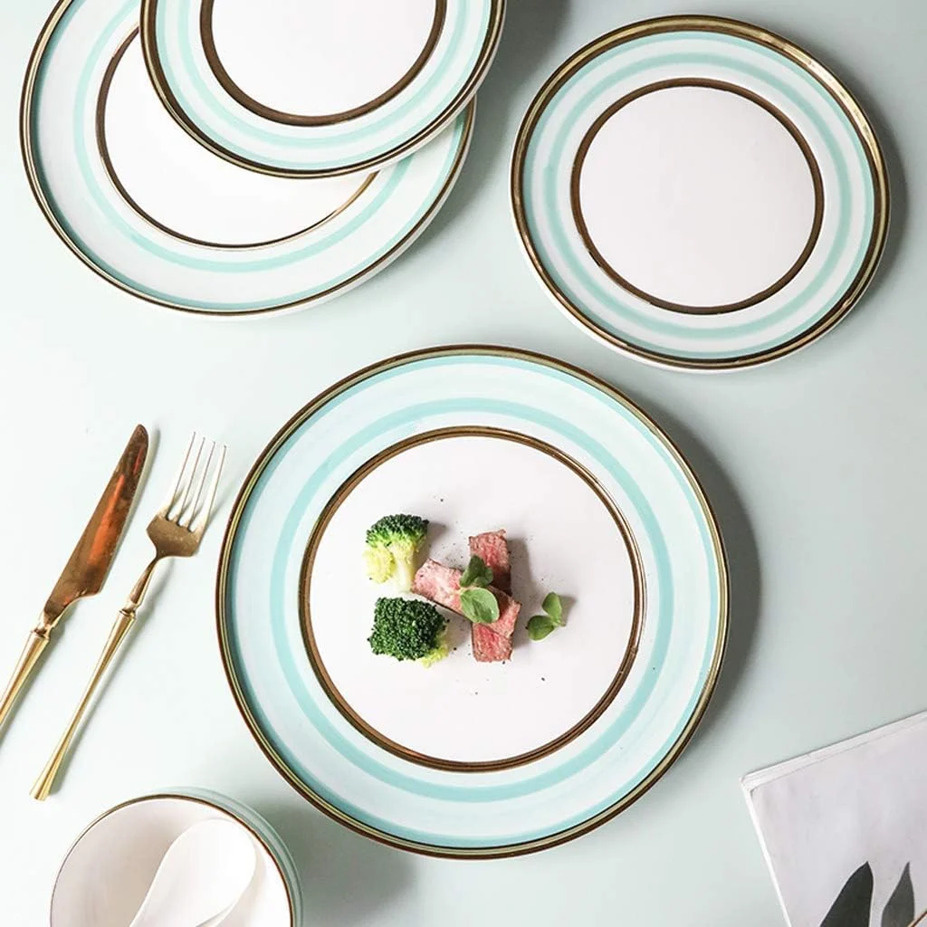 ست ظروف شام خوری سرامیکی خلاقانه 15 تکه، سبک لوکس نوردی، ست ترکیبی چینی - کاسه/بشقاب/قاشق | ظروف غذاخوری خط گرد پنوم پن ست ظروف شام خوری سرامیکی خلاقانه 15 تکه، سبک لوکس نوردی، ست ترکیبی چینی - کاسه/بشقاب/قاشق | ظروف غذاخوری خط گرد پنوم پن