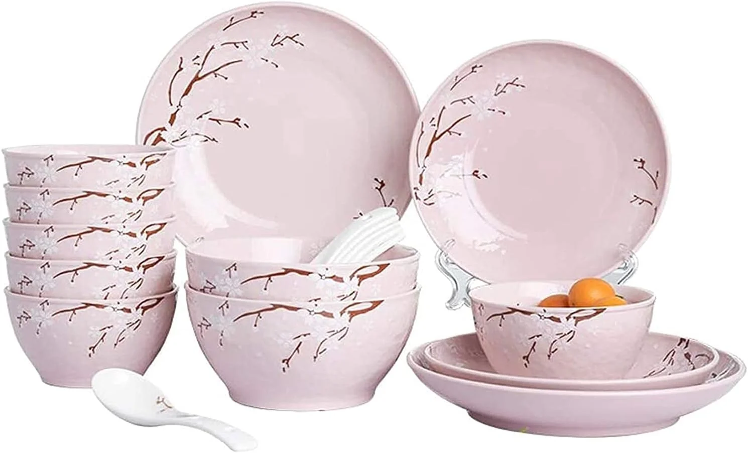 ست ظروف شام لوکس برای مهمانی یا مراسم، ست 18 پارچه ظروف غذاخوری - ست آشپزخانه سرامیکی - 8 کاسه، 4 بشقاب خورشت خوری و 6 قاشق غذاخوری - مهمانی خانوادگی رستوران ست ظروف شام لوکس برای مهمانی یا مراسم، ست 18 پارچه ظروف غذاخوری - ست آشپزخانه سرامیکی - 8 کاسه، 4 بشقاب خورشت خوری و 6 قاشق غذاخوری - مهمانی خانوادگی رستوران