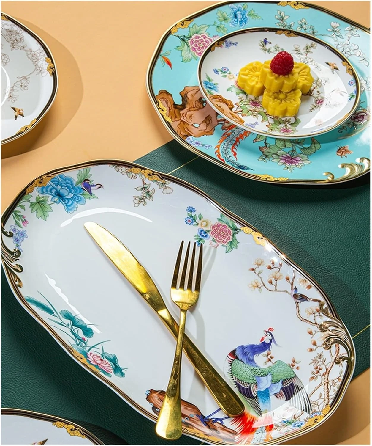 ست ظروف غذاخوری شامل کاسه و بشقاب، مناسب منزل، ساخته شده از چینی استخوانی، ست ظروف سرامیکی ست ظروف غذاخوری شامل کاسه و بشقاب، مناسب منزل، ساخته شده از چینی استخوانی، ست ظروف سرامیکی