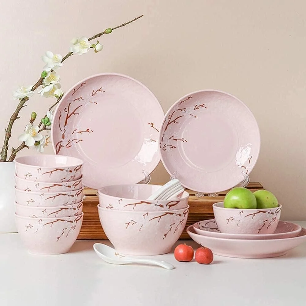 ست ظروف شام لوکس برای مهمانی یا مراسم، ست 18 پارچه ظروف غذاخوری - ست آشپزخانه سرامیکی - 8 کاسه، 4 بشقاب خورشت خوری و 6 قاشق غذاخوری - مهمانی خانوادگی رستوران ست ظروف شام لوکس برای مهمانی یا مراسم، ست 18 پارچه ظروف غذاخوری - ست آشپزخانه سرامیکی - 8 کاسه، 4 بشقاب خورشت خوری و 6 قاشق غذاخوری - مهمانی خانوادگی رستوران